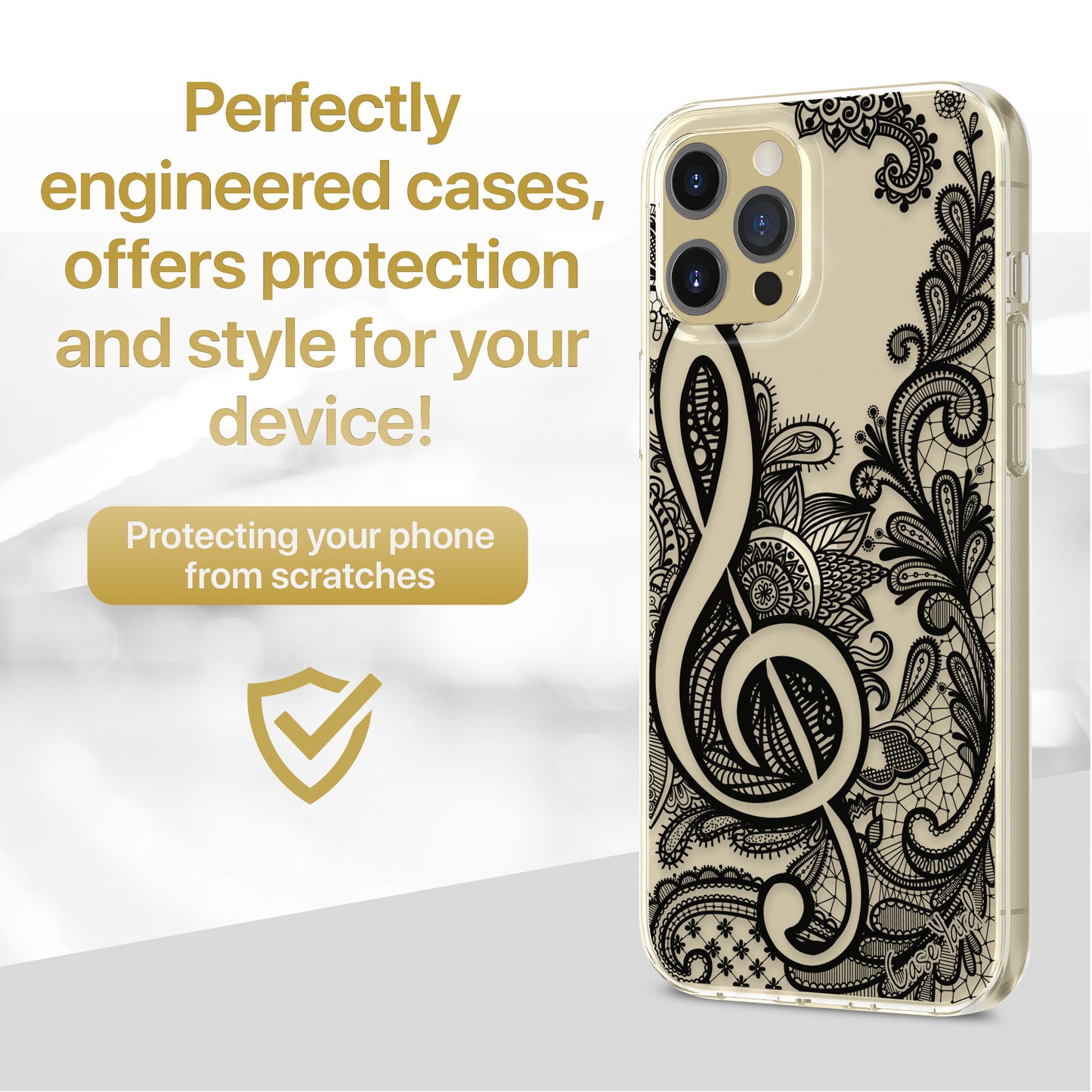 Music Dolly TPU Clear Phone Case for iPhone & Samsung Phones