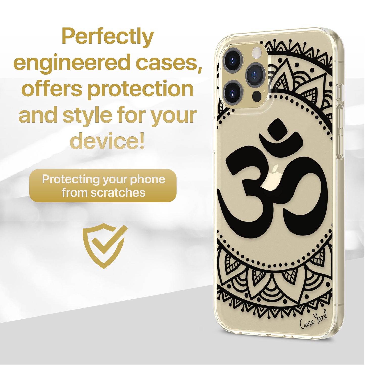 Ohm Mandala TPU Clear Phone Case for iPhone & Samsung Phones
