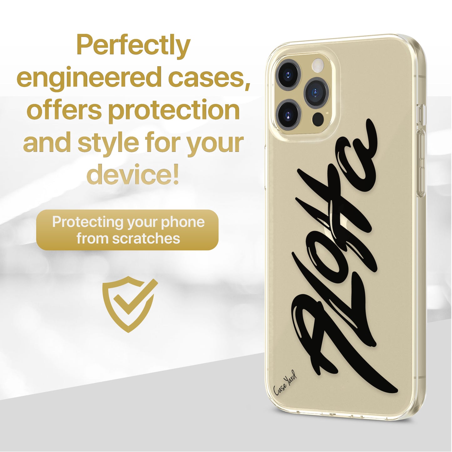 TPU Clear case with (Aloha) Design for iPhone & Samsung Phones