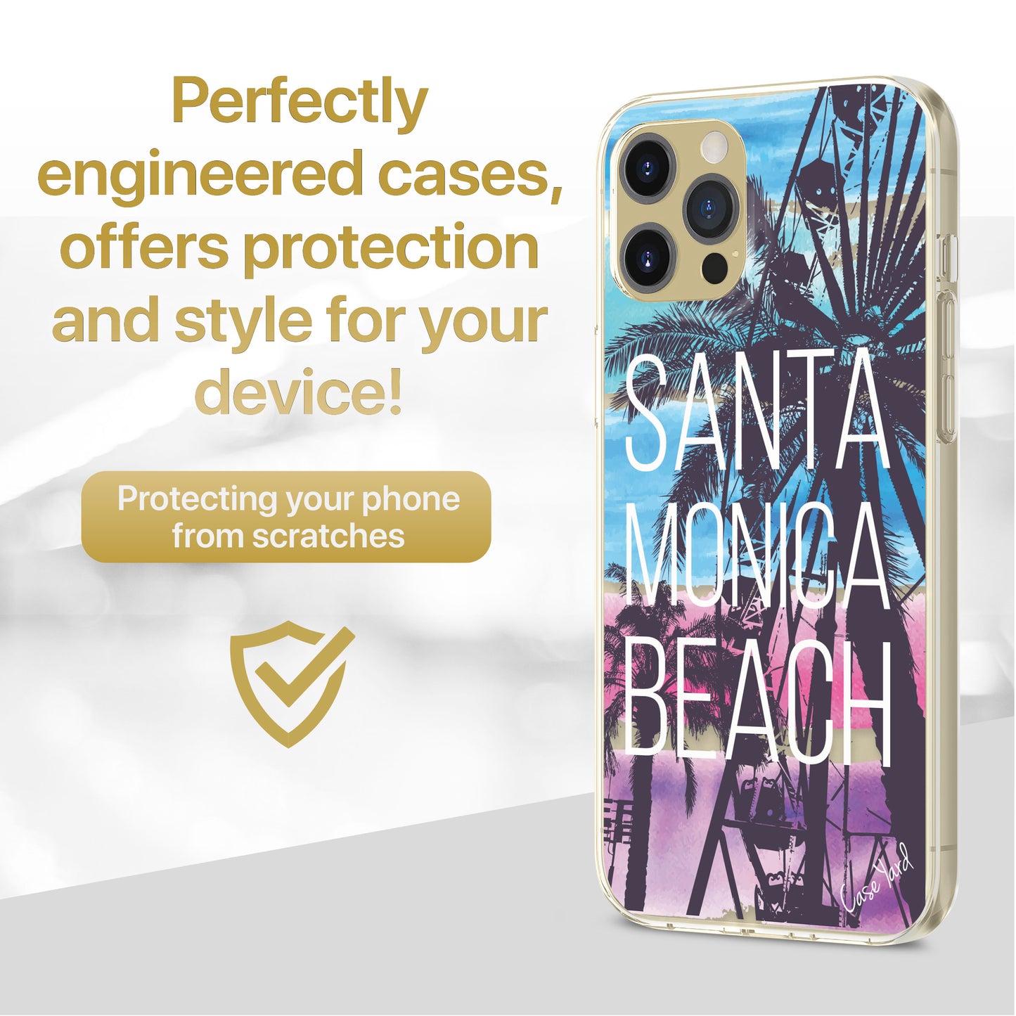 Santa Monica TPU Clear Phone Case for iPhone & Samsung Phones