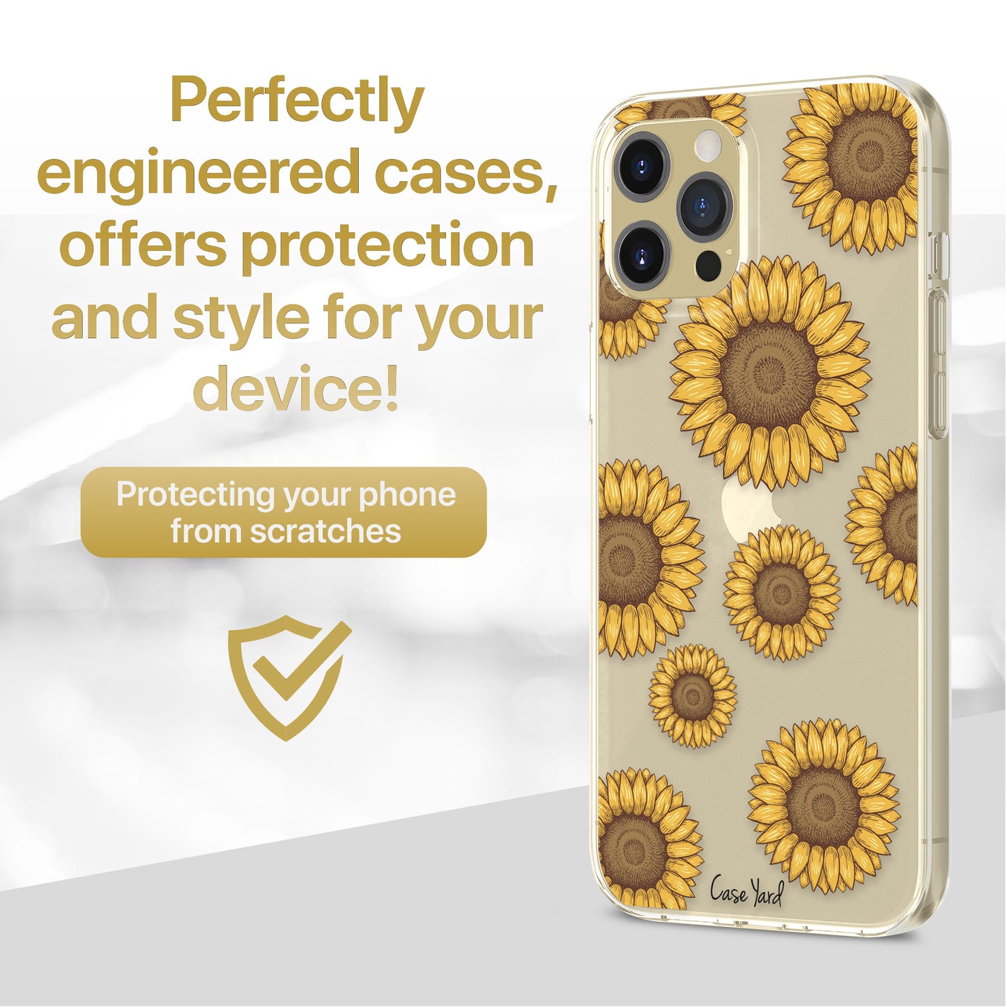 Sunflowers TPU Clear Phone Case for iPhone & Samsung Phones