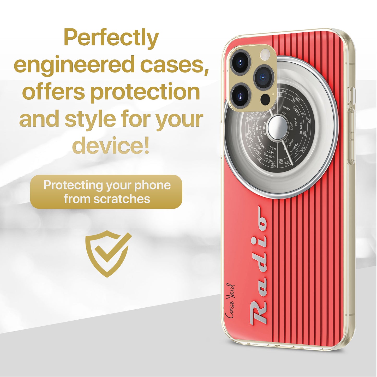 Radio TPU Clear Phone Case for iPhone & Samsung Phones