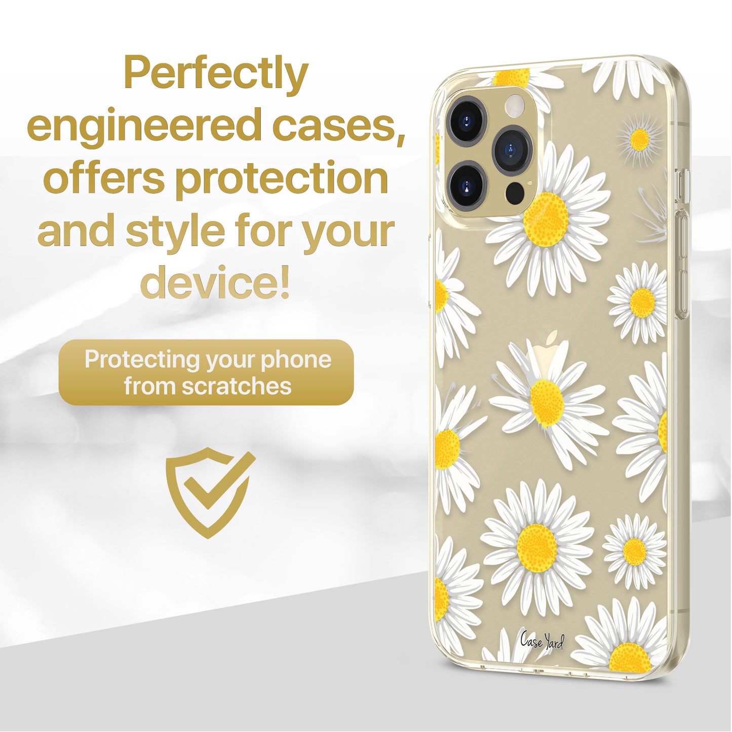 TPU Case Clear case with (Daisy Wheels) Design for iPhone & Samsung Phones