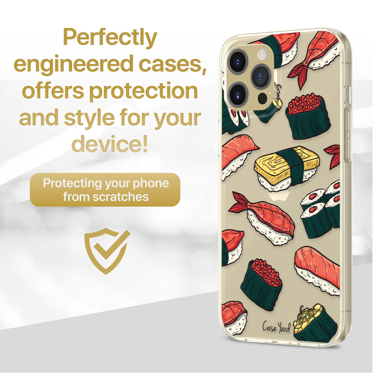 Sushi TPU Clear Phone Case for iPhone & Samsung Phones