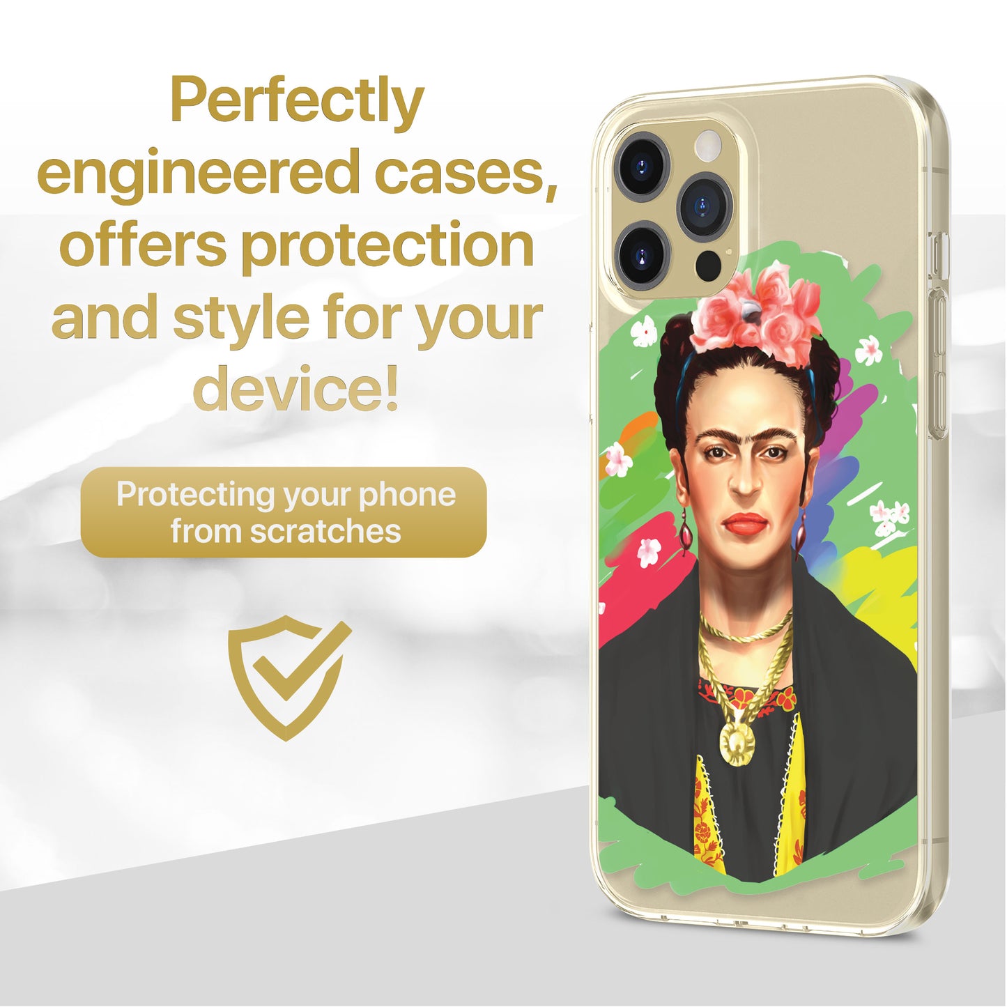 Frida TPU Clear Phone Case for iPhone & Samsung Phones