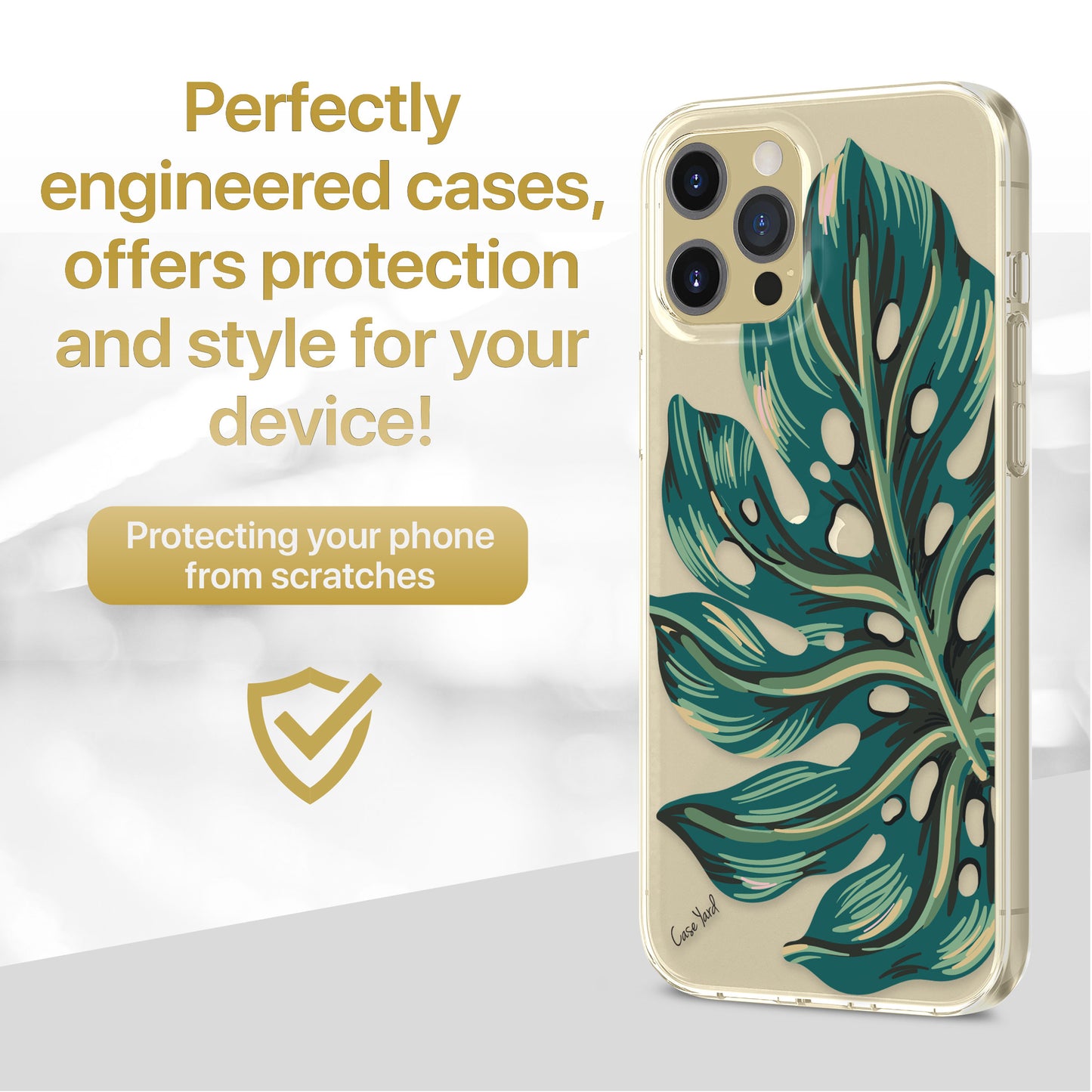 Monstera Leaf TPU Clear Phone Case for iPhone & Samsung Phones