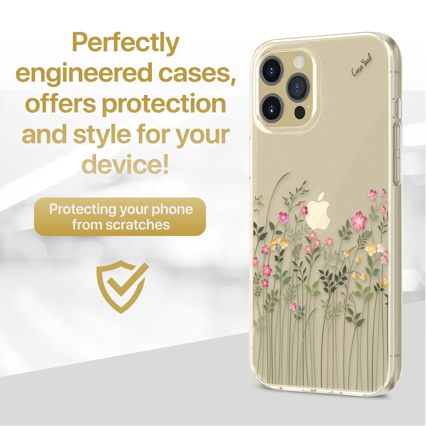 Floral Flowers TPU Clear Phone Case for iPhone & Samsung Phones