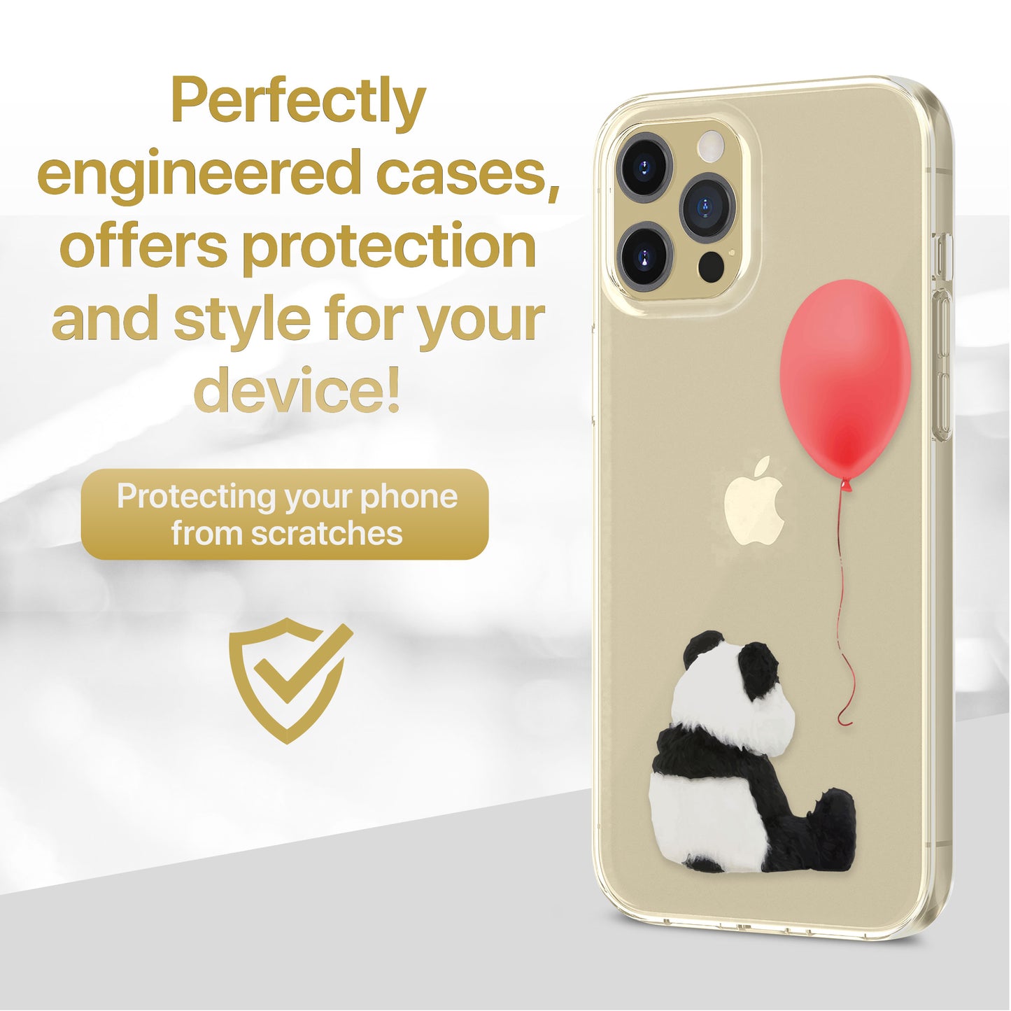 Sad Panda TPU Clear Phone Case for iPhone & Samsung Phones