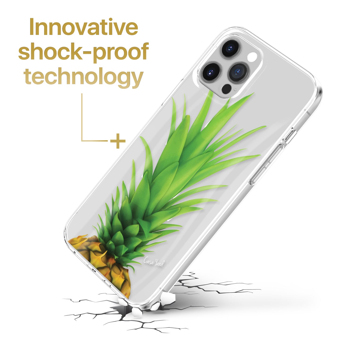 Pineapple Head TPU Clear Phone Case for iPhone & Samsung Phones