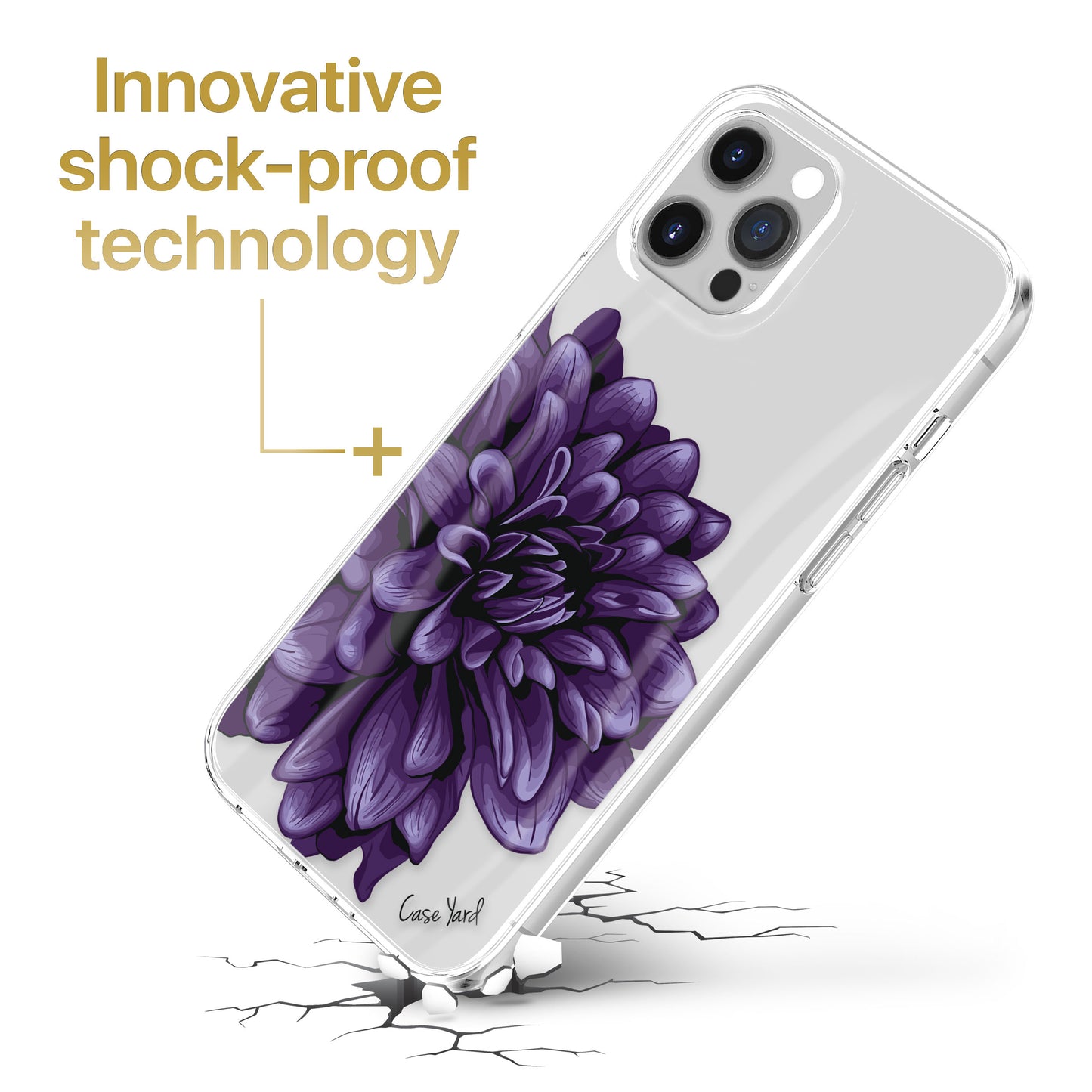 Dahlia TPU Clear Phone Case for iPhone & Samsung Phones