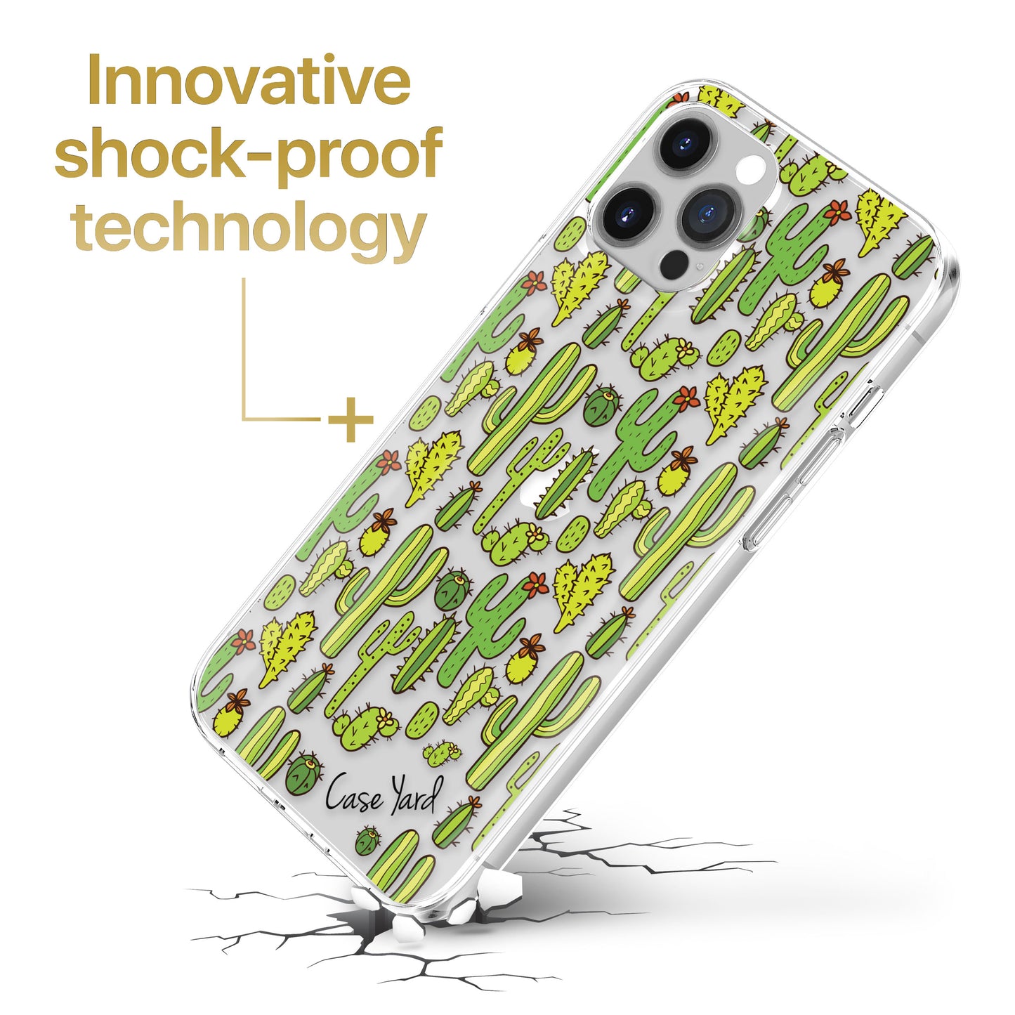 Cactus TPU Clear Phone Case for iPhone & Samsung Phones