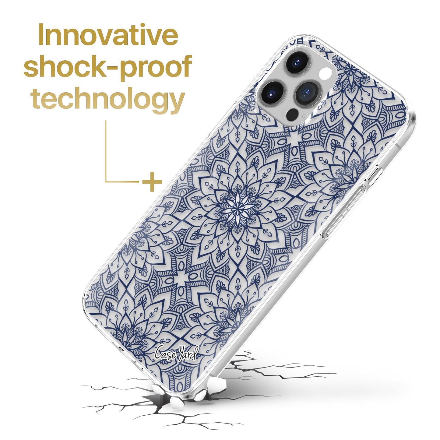 Bohemian Tile TPU Clear Phone Case for iPhone & Samsung Phones