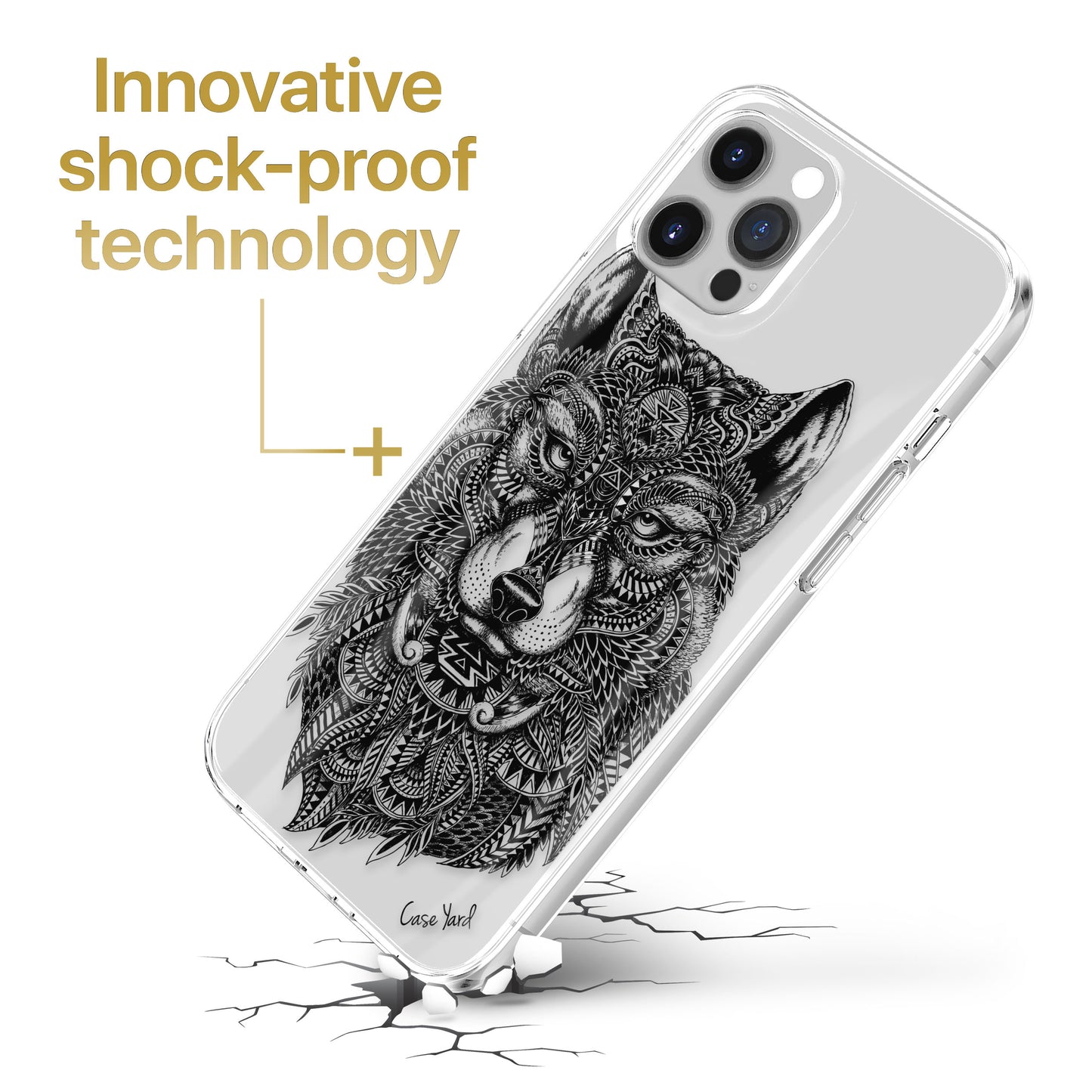 Wolf TPU Clear Phone Case for iPhone & Samsung Phones
