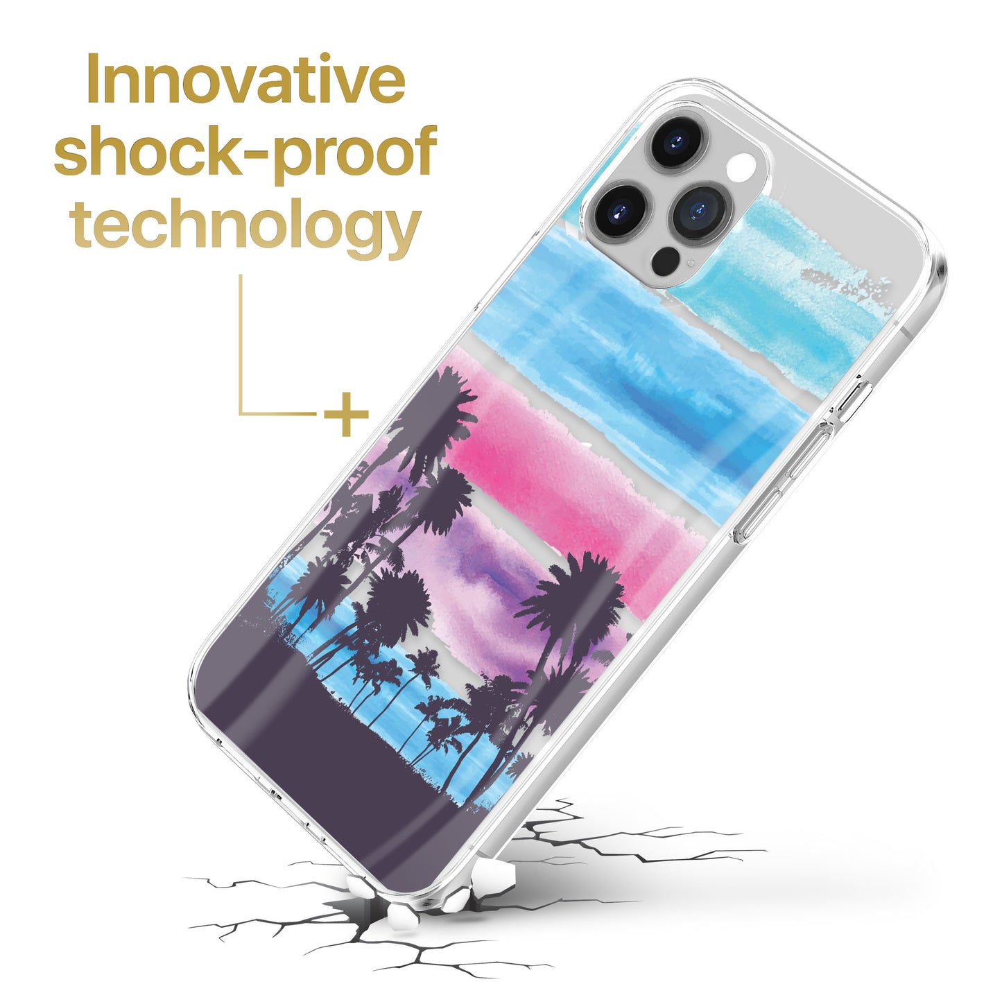Palms TPU Clear Phone Case for iPhone & Samsung Phones