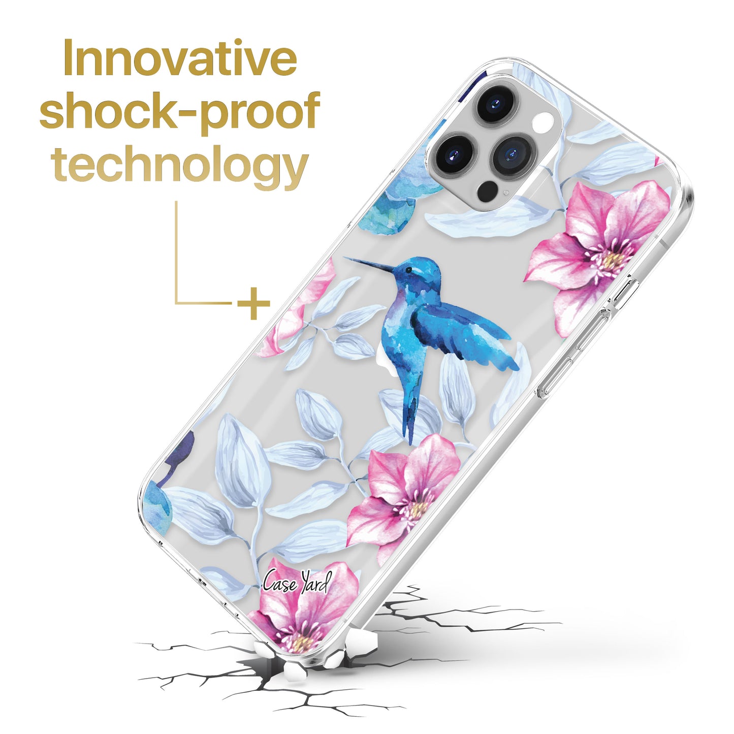 Summer Hummingbird TPU Clear Phone Case for iPhone & Samsung Phones