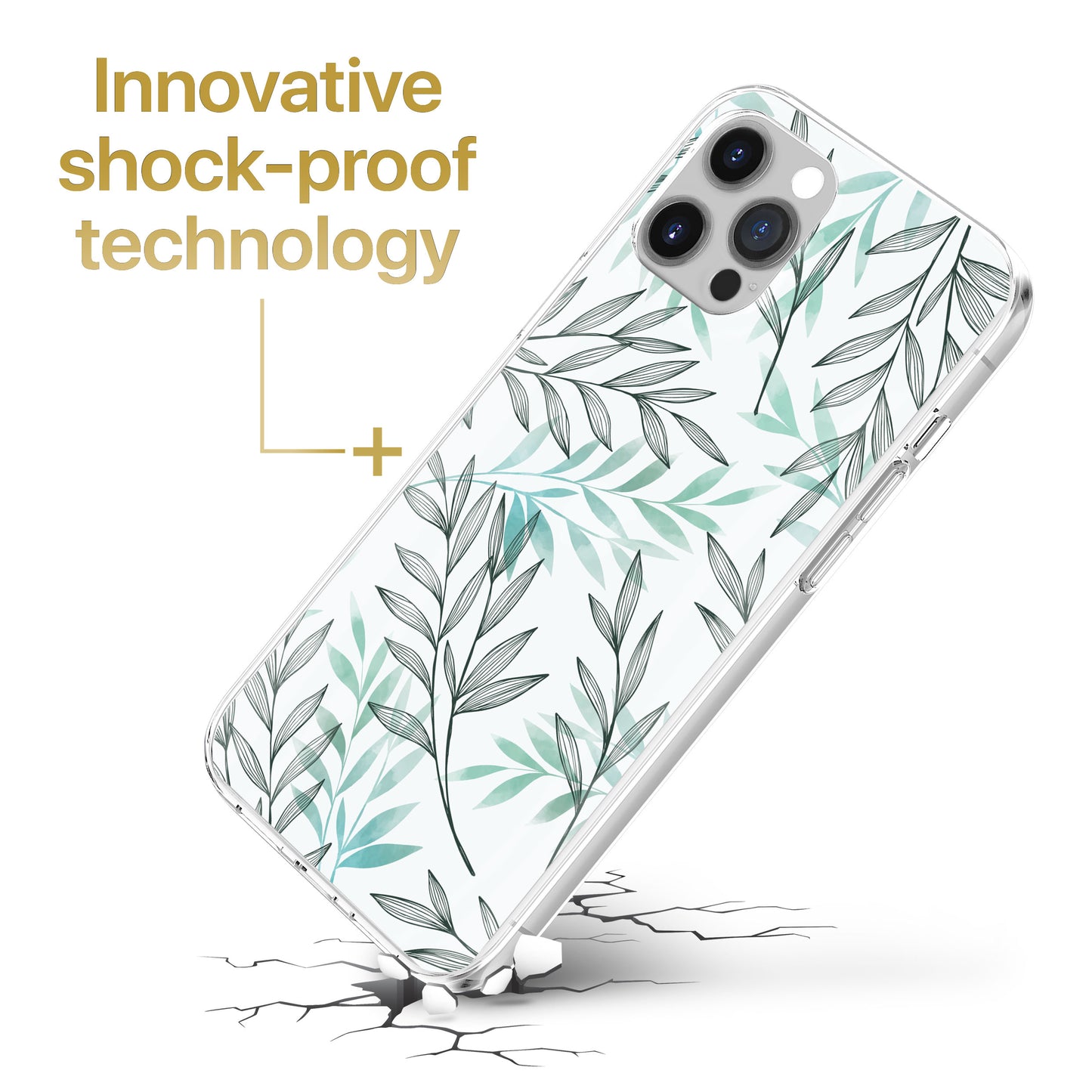 Light Leaves TPU Clear Phone Case for iPhone & Samsung Phones
