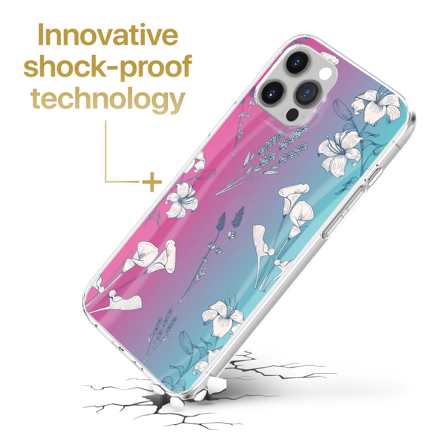 Flowers X TPU Clear Phone Case for iPhone & Samsung Phones