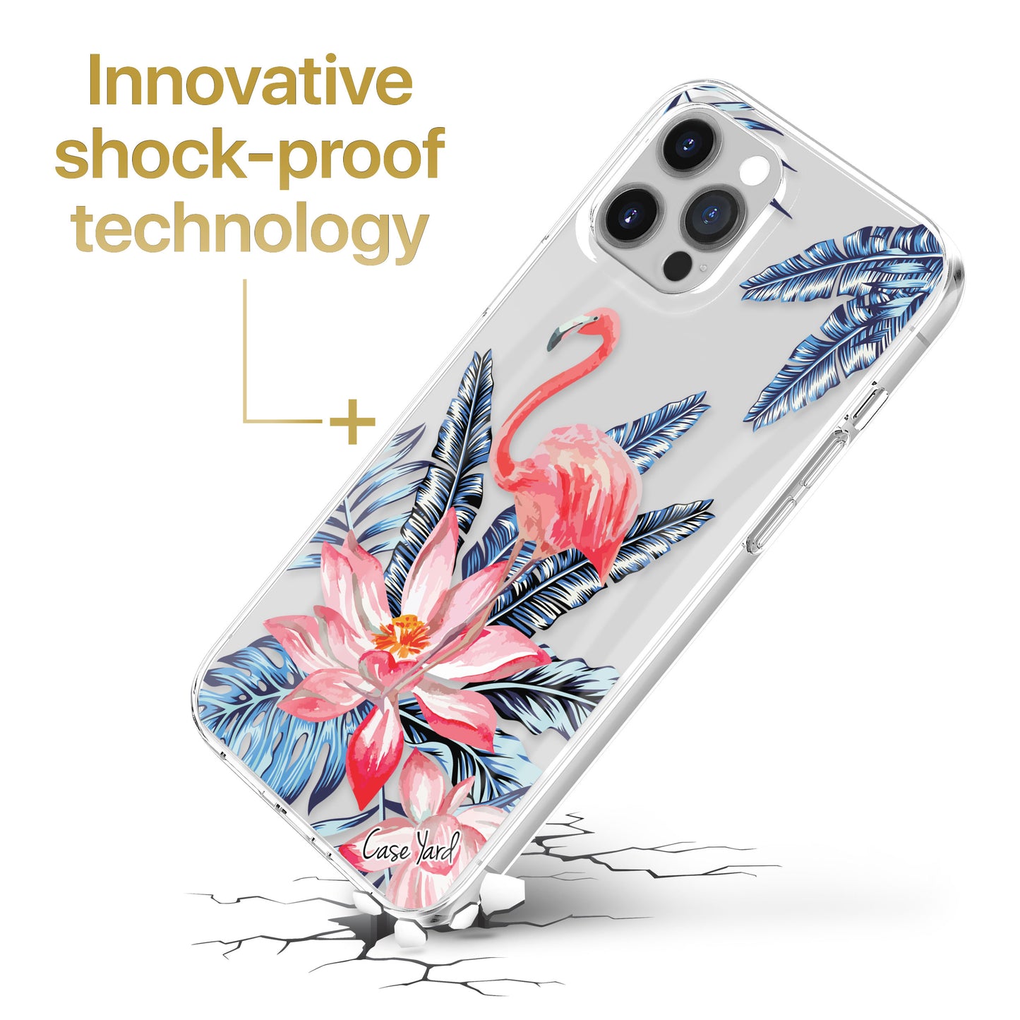 Flamingo TPU Clear Phone Case for iPhone & Samsung Phones