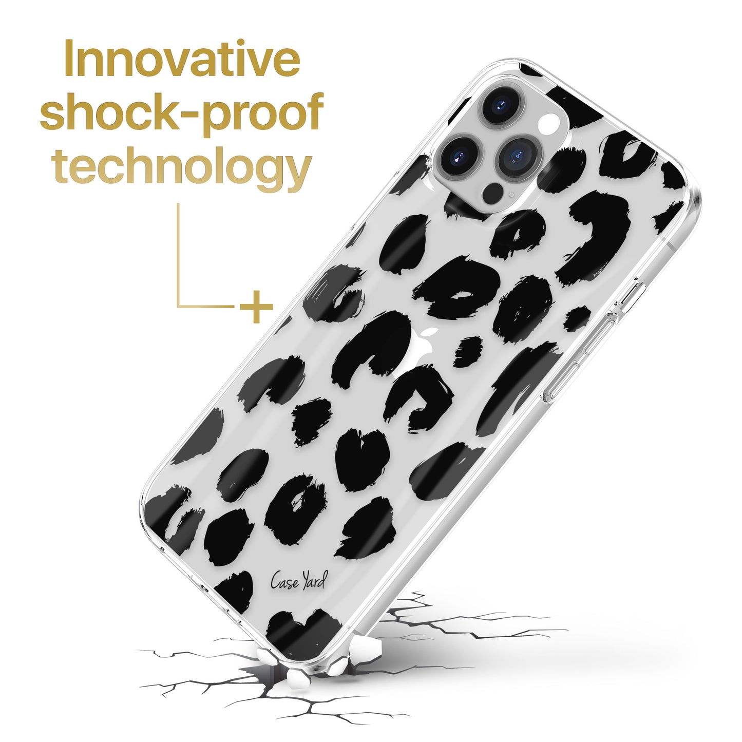 Leopard Brush TPU Clear Phone Case for iPhone & Samsung Phones