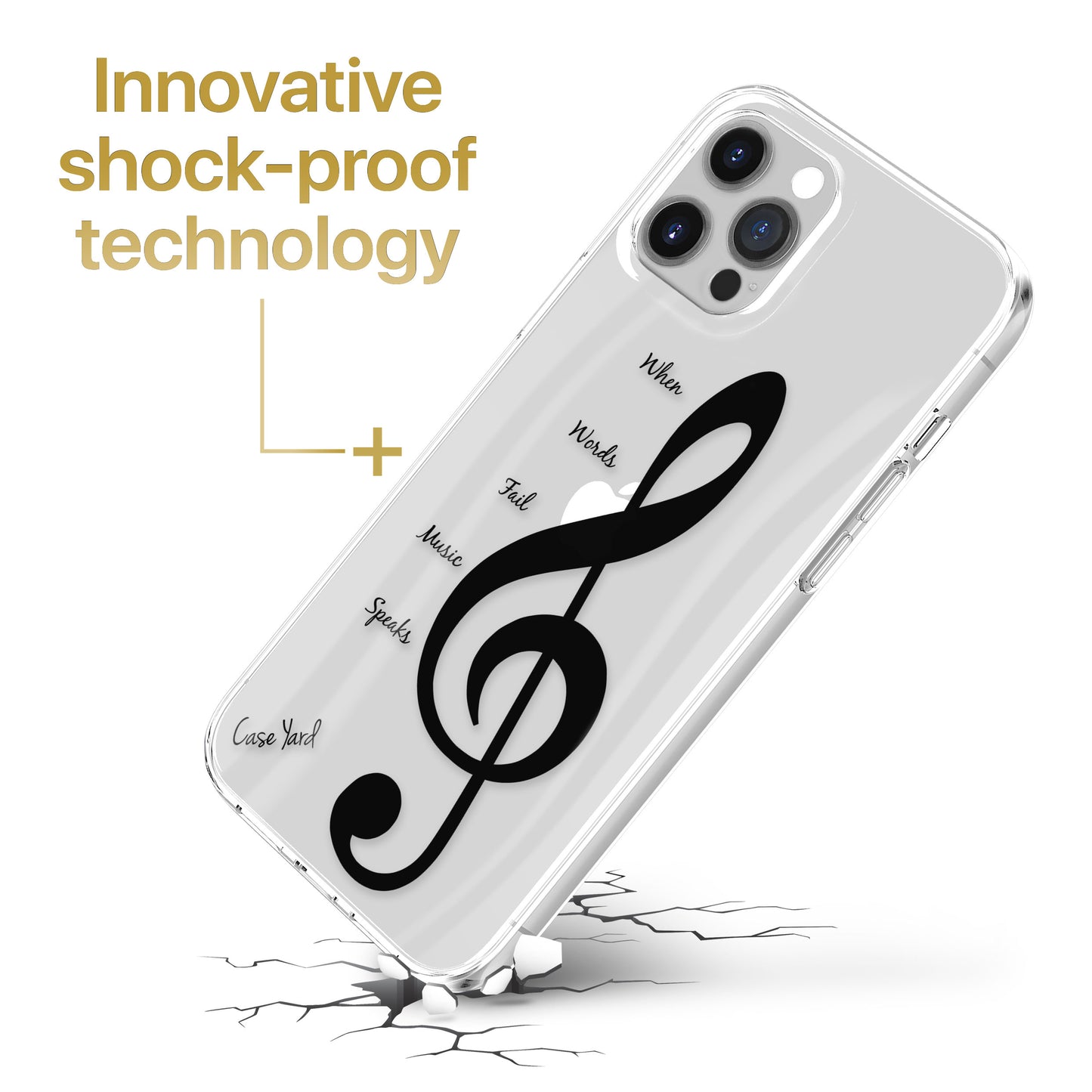 Music 1 TPU Clear Phone Case for iPhone & Samsung Phones