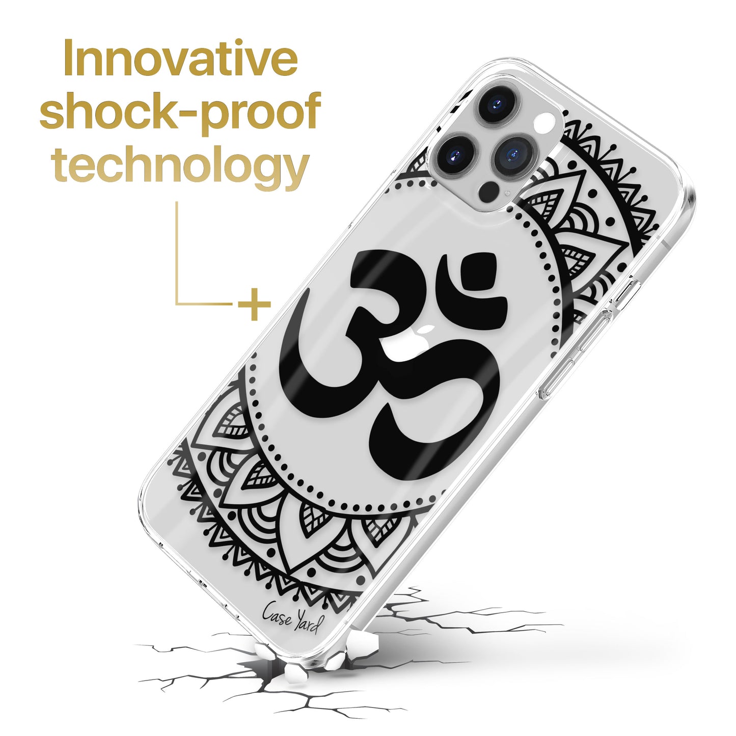 Ohm Mandala TPU Clear Phone Case for iPhone & Samsung Phones