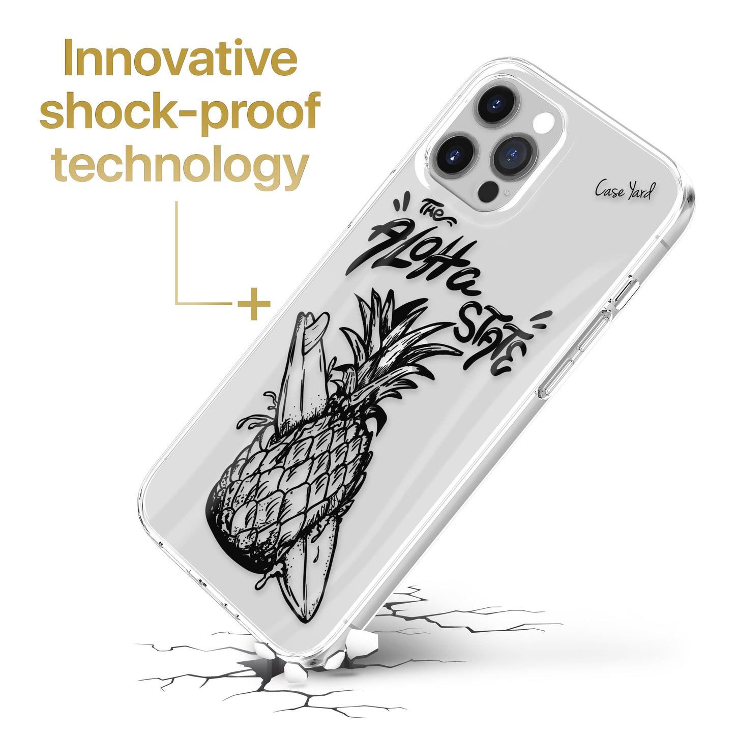 Aloha State Pineapple TPU Clear Phone Case for iPhone & Samsung Phones