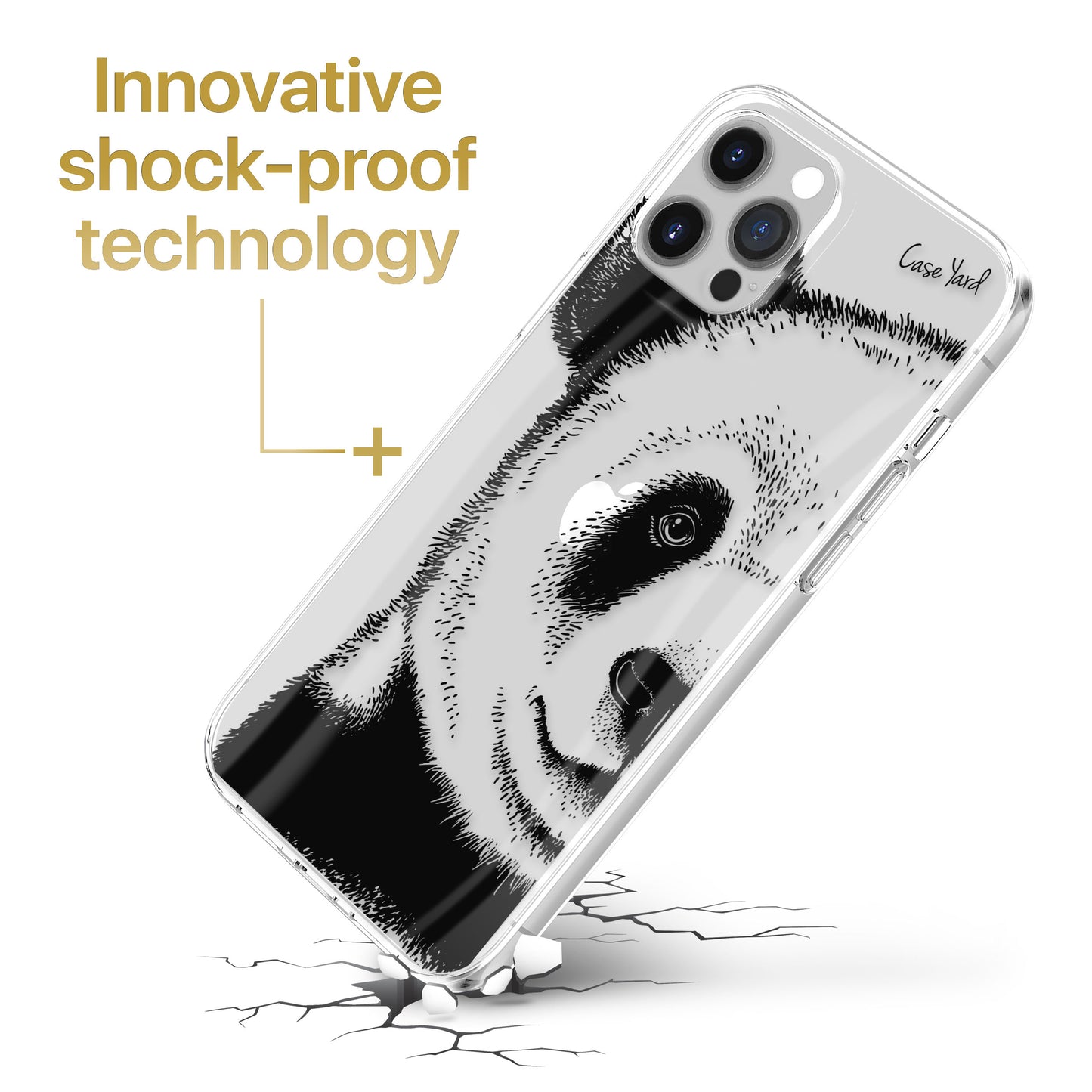 Panda Face TPU Clear Phone Case for iPhone & Samsung Phones