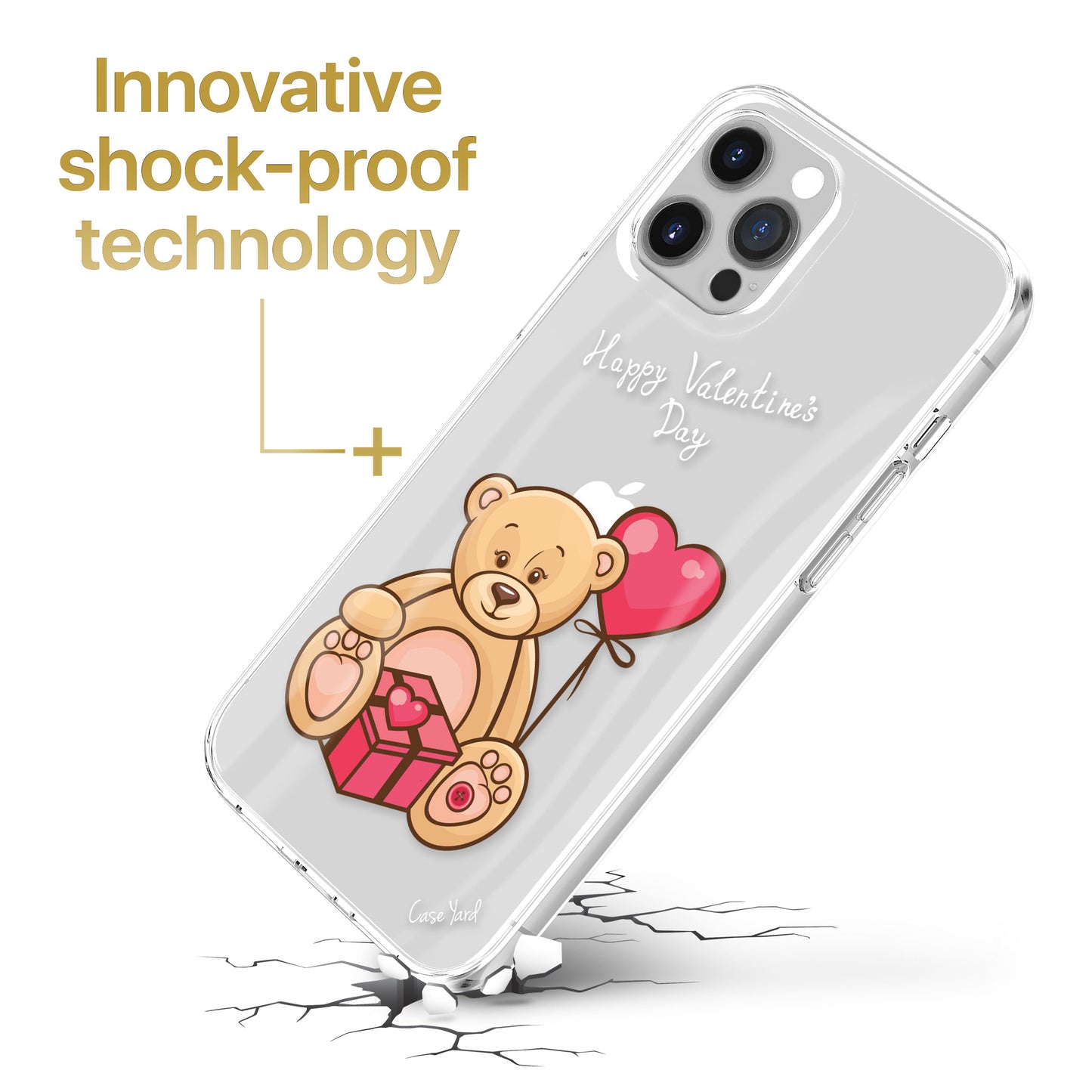 Happy V Day TPU Clear Phone Case for iPhone & Samsung Phones