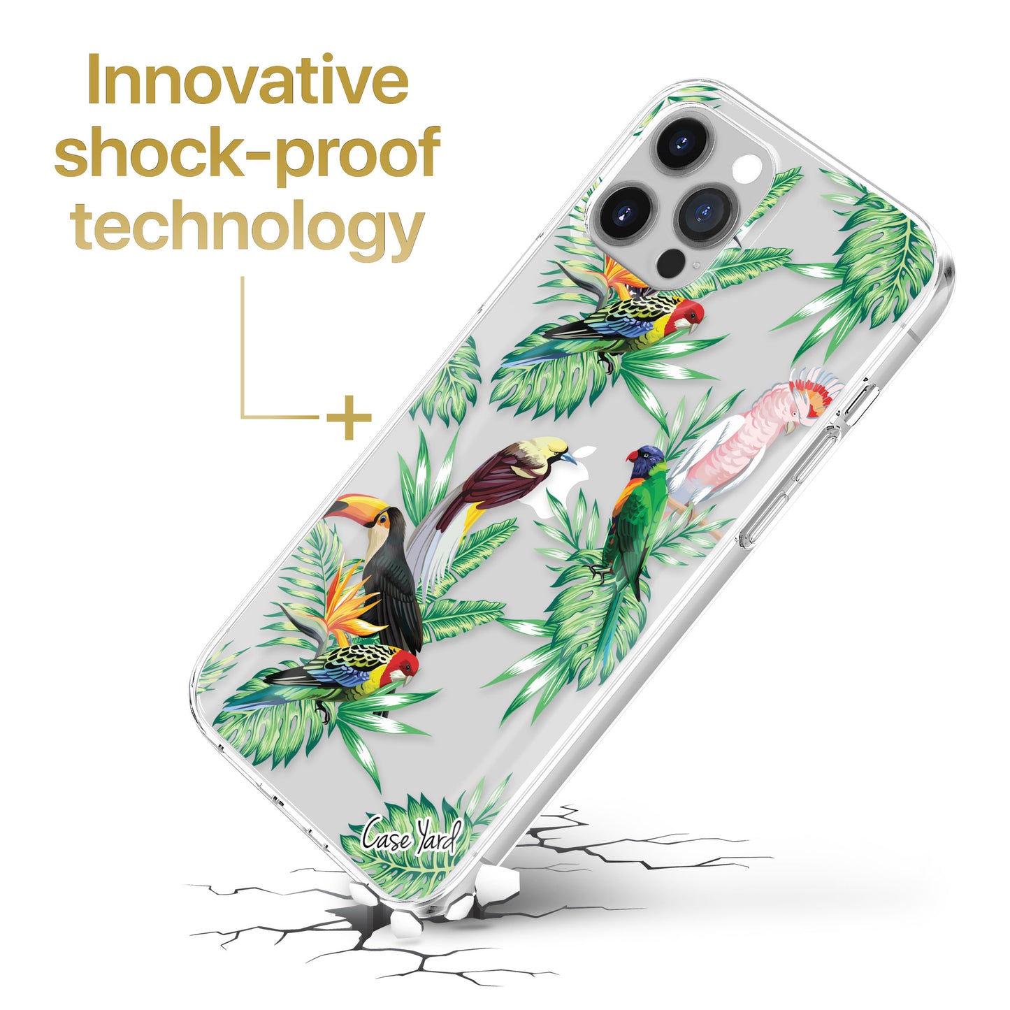 Tropical Birds TPU Clear Phone Case for iPhone & Samsung Phones