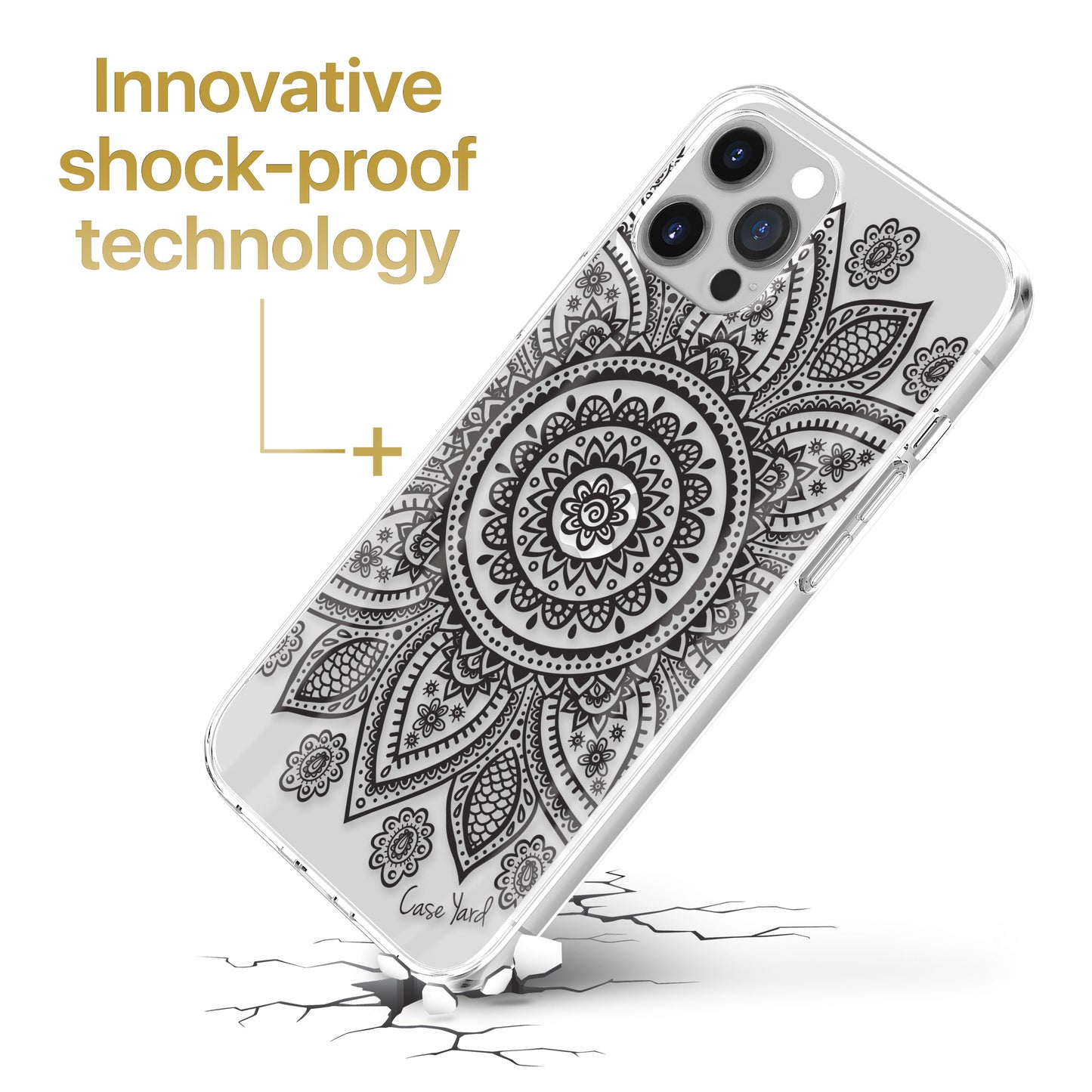 Boho Mandala TPU Clear Phone Case for iPhone & Samsung Phones
