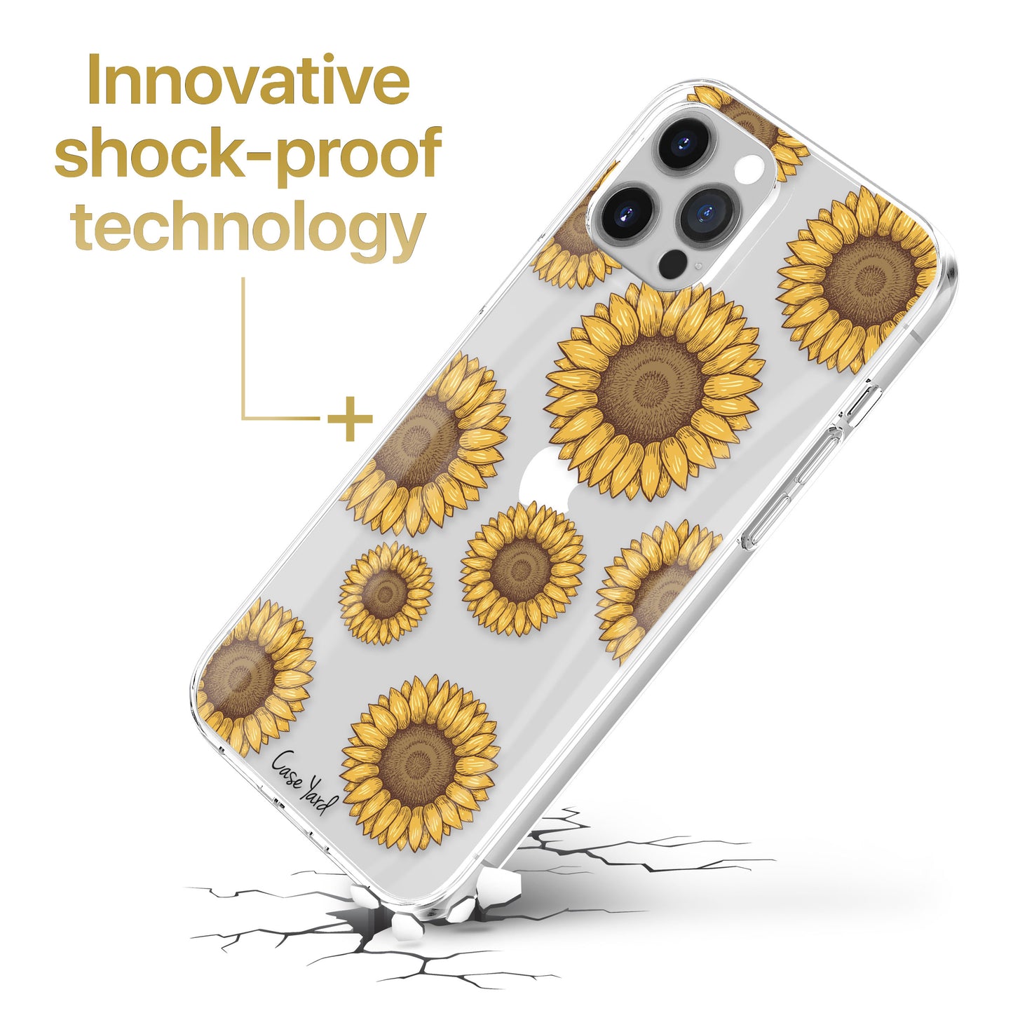 Sunflowers TPU Clear Phone Case for iPhone & Samsung Phones