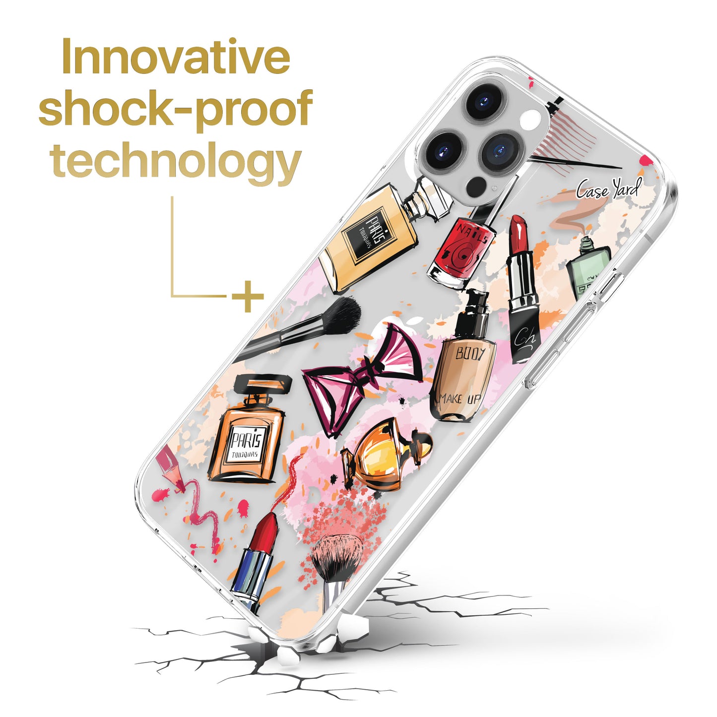 Make Up Case TPU Clear Phone Case for iPhone & Samsung Phones
