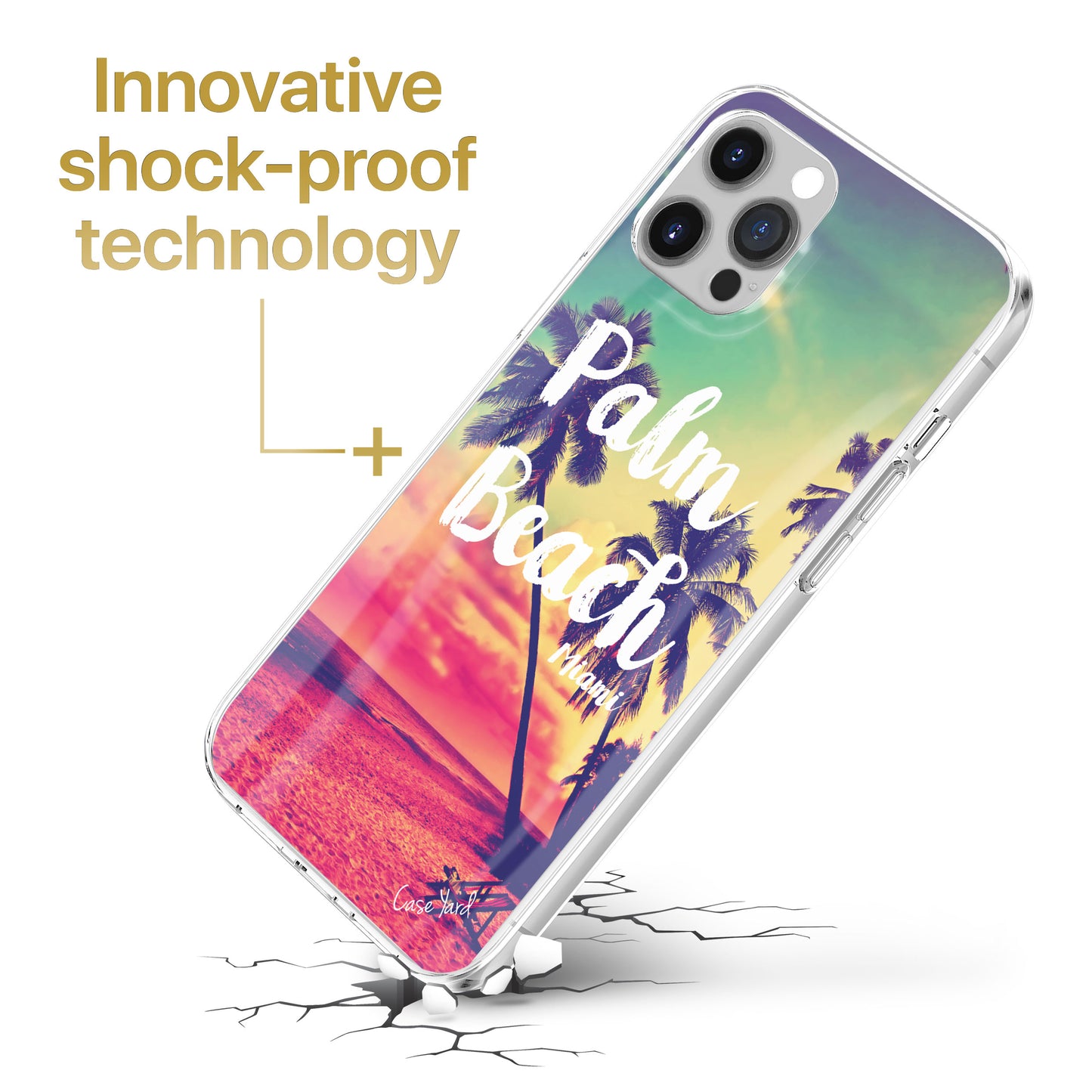 Palm Beach TPU Clear Phone Case for iPhone & Samsung Phones