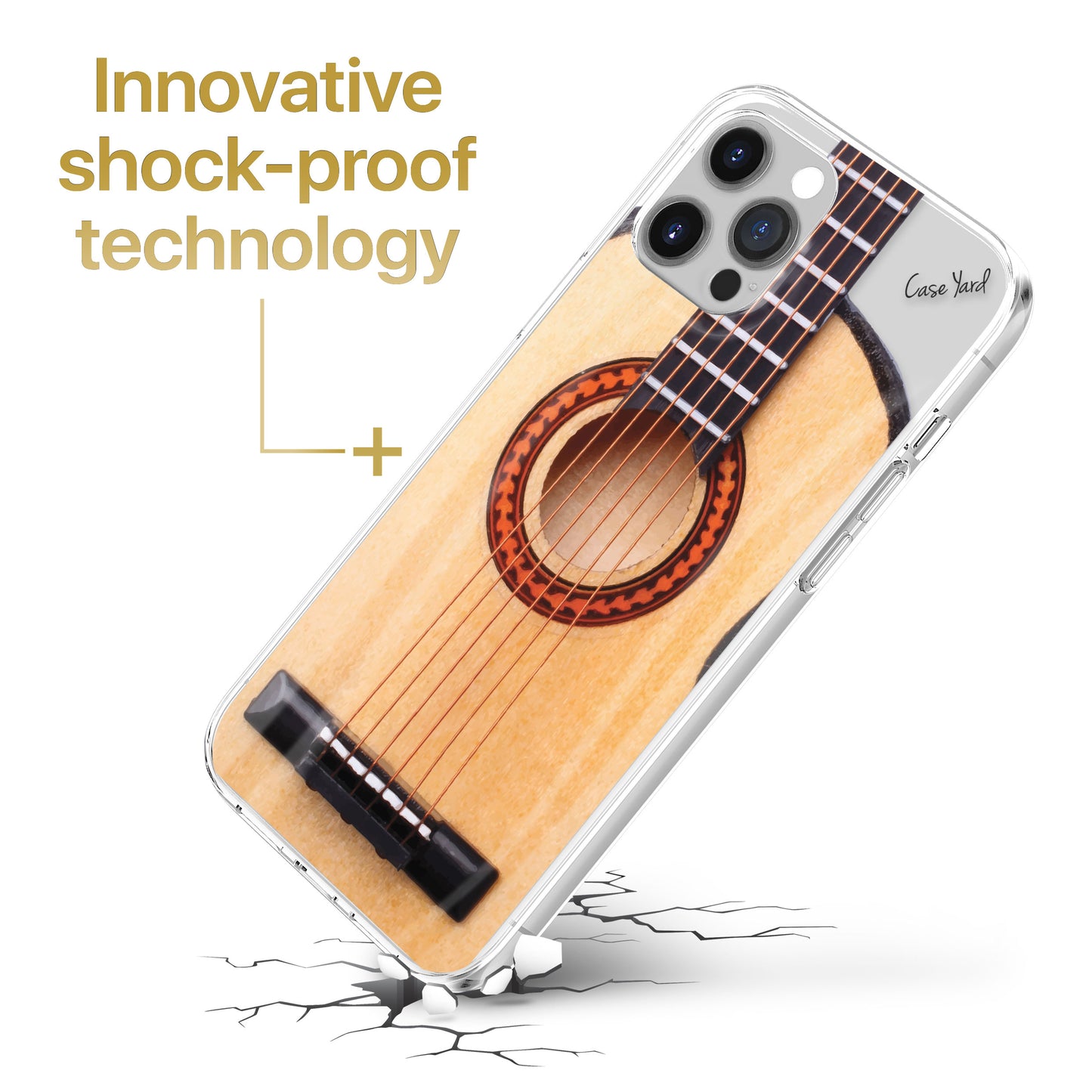 Acoustic Guitar TPU Clear Phone Case for iPhone & Samsung Phones