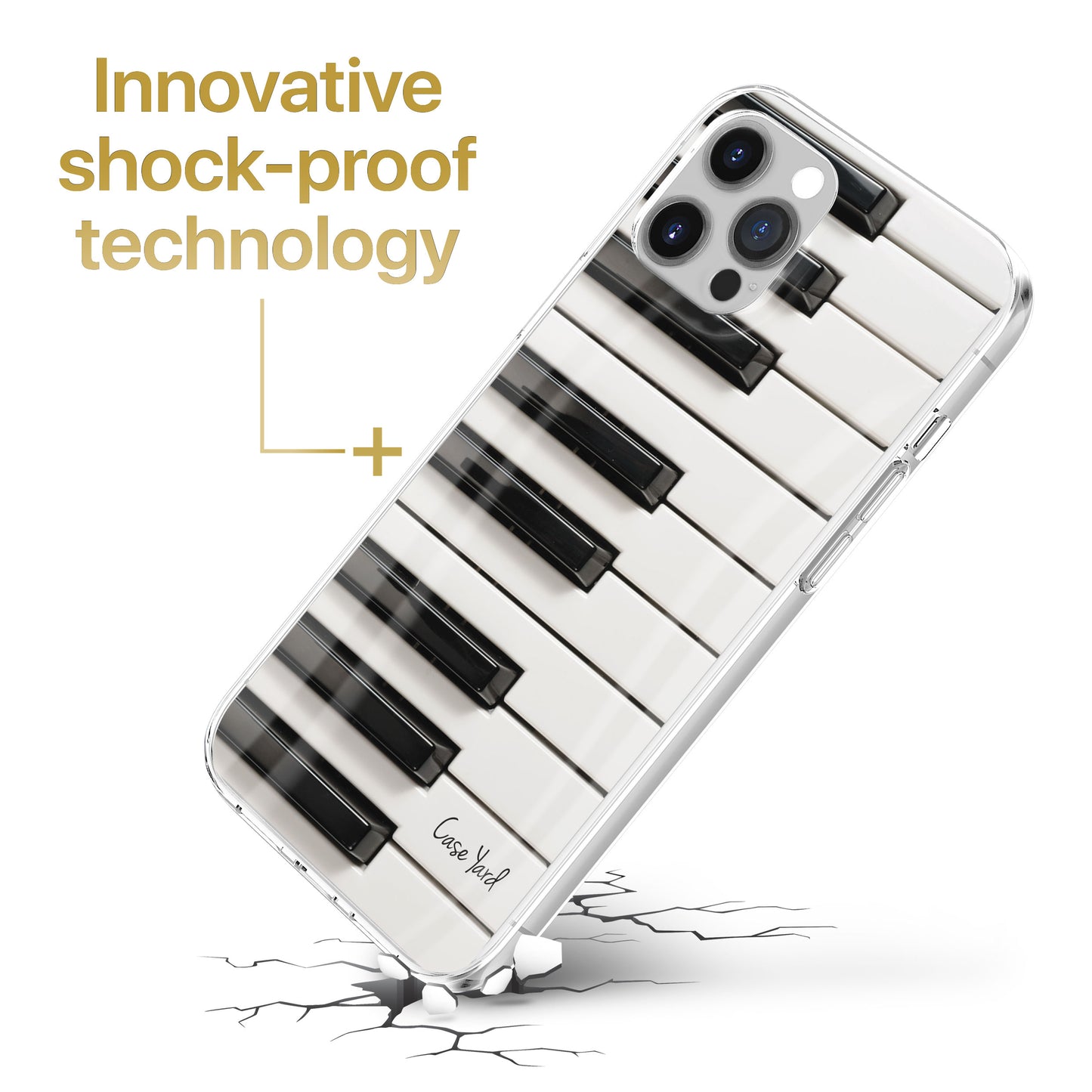Piano Keys TPU Clear Phone Case for iPhone & Samsung Phones