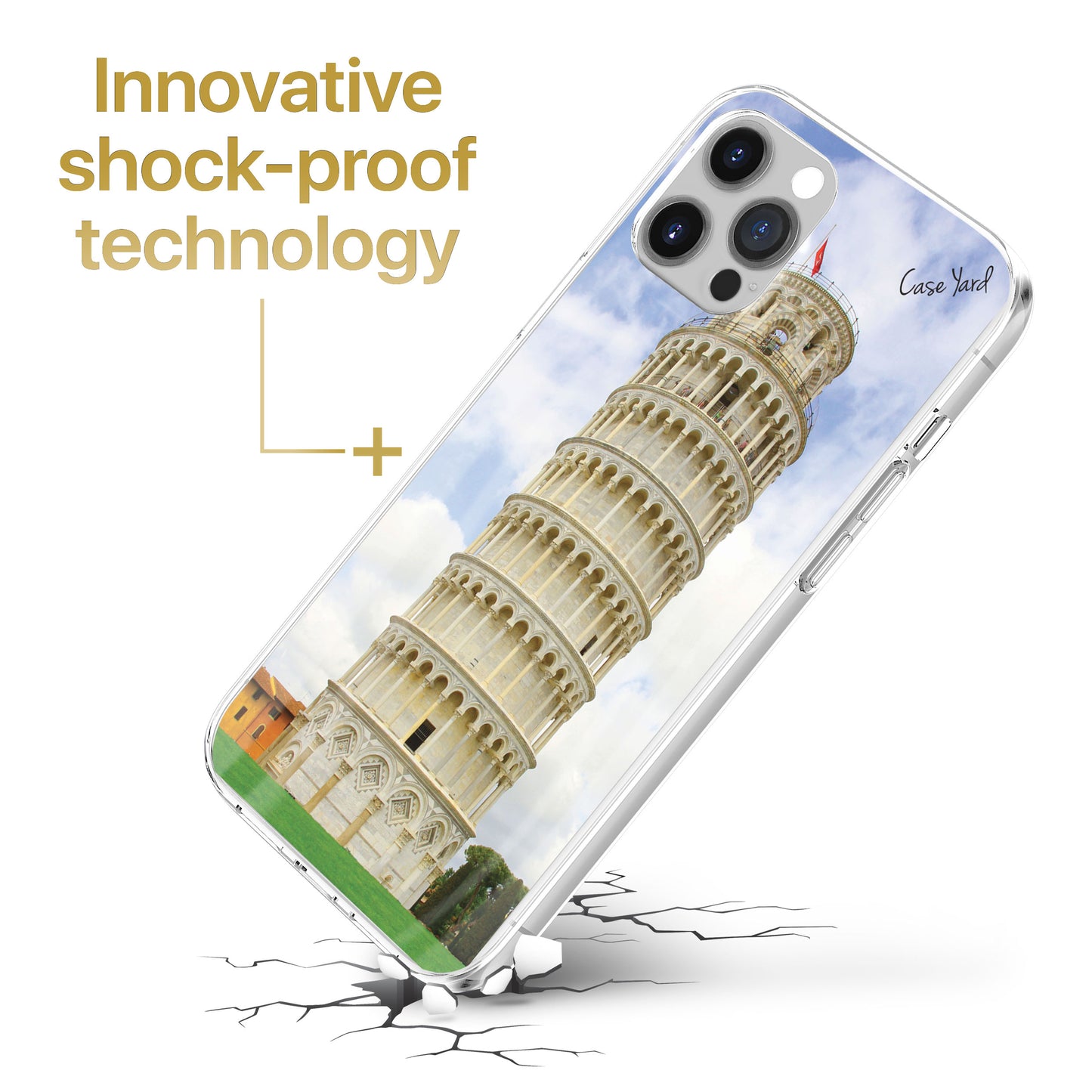 Pisa Tower TPU Clear Phone Case for iPhone & Samsung Phones