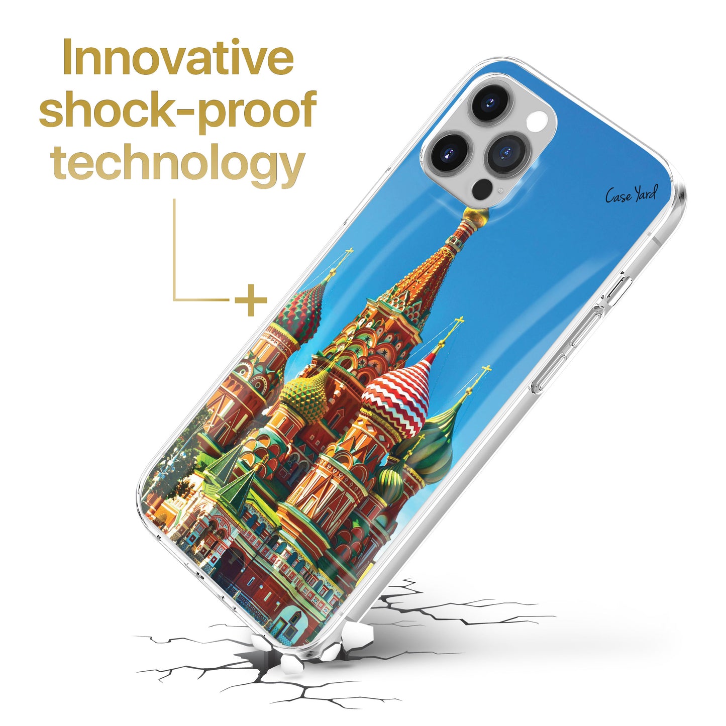 Red Square TPU Clear Phone Case for iPhone & Samsung Phones