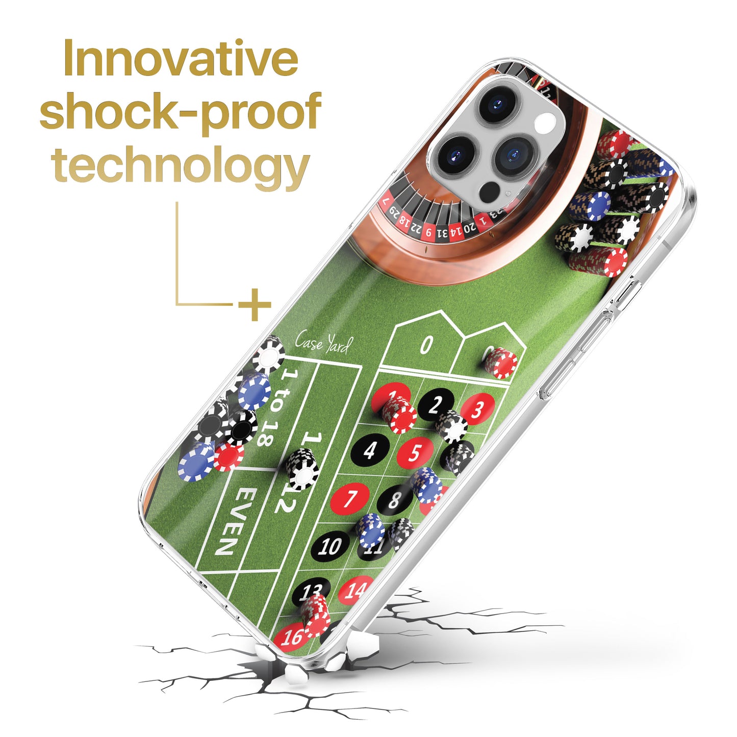 Roulette & Chips TPU Clear Phone Case for iPhone & Samsung Phones