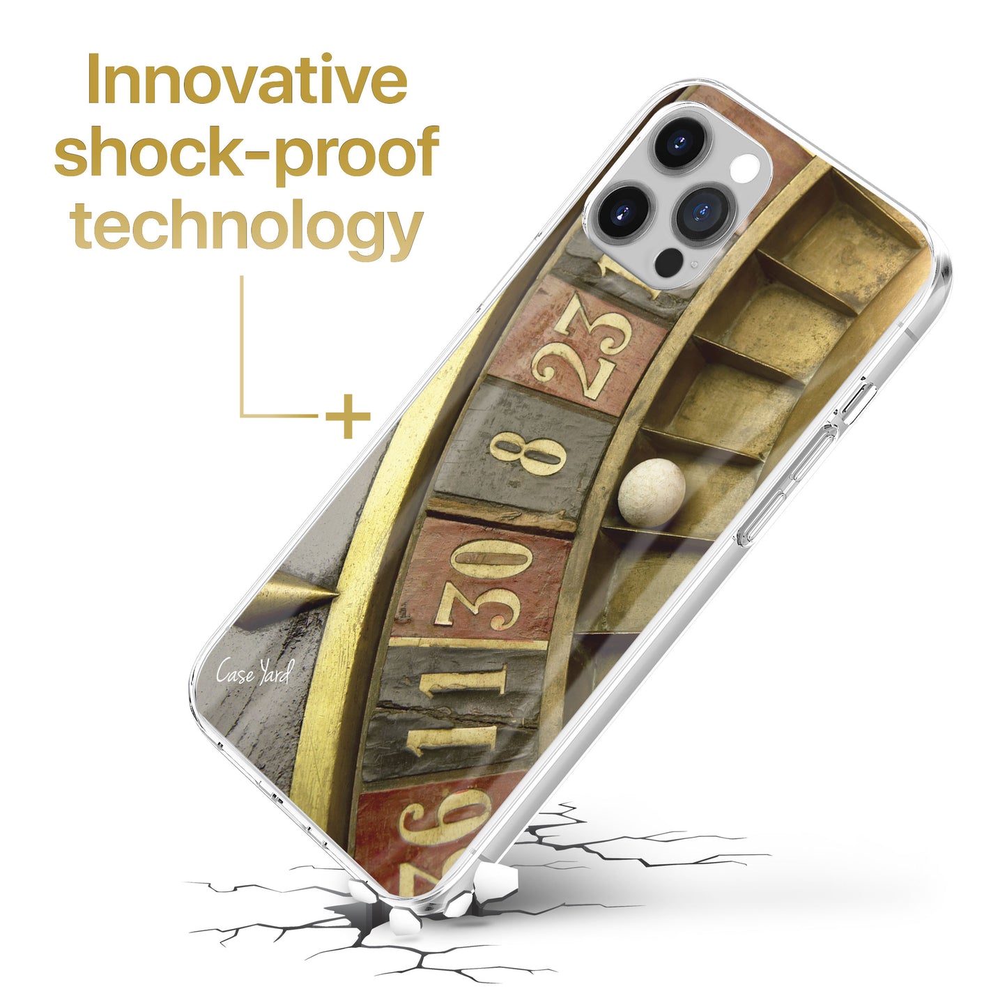 Vintage Roulette TPU Clear Phone Case for iPhone & Samsung Phones