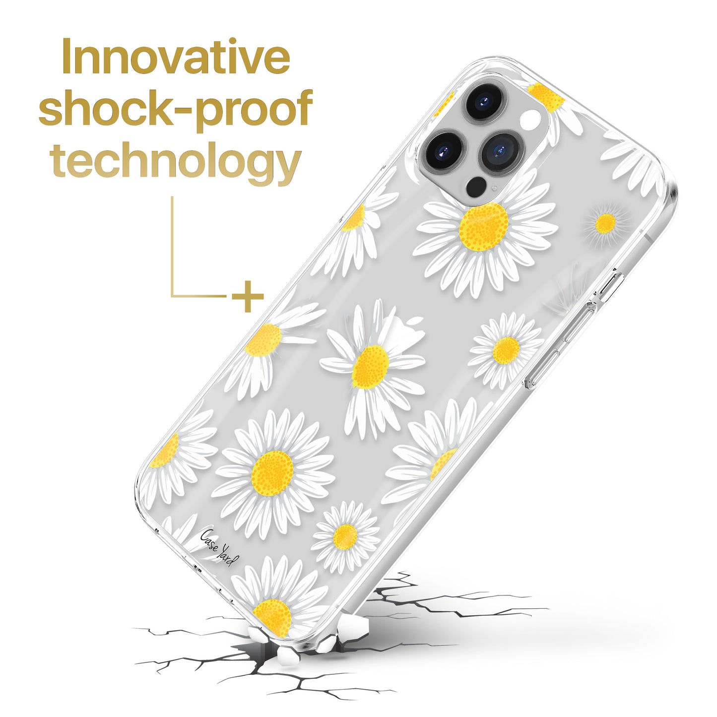 TPU Case Clear case with (Daisy Wheels) Design for iPhone & Samsung Phones