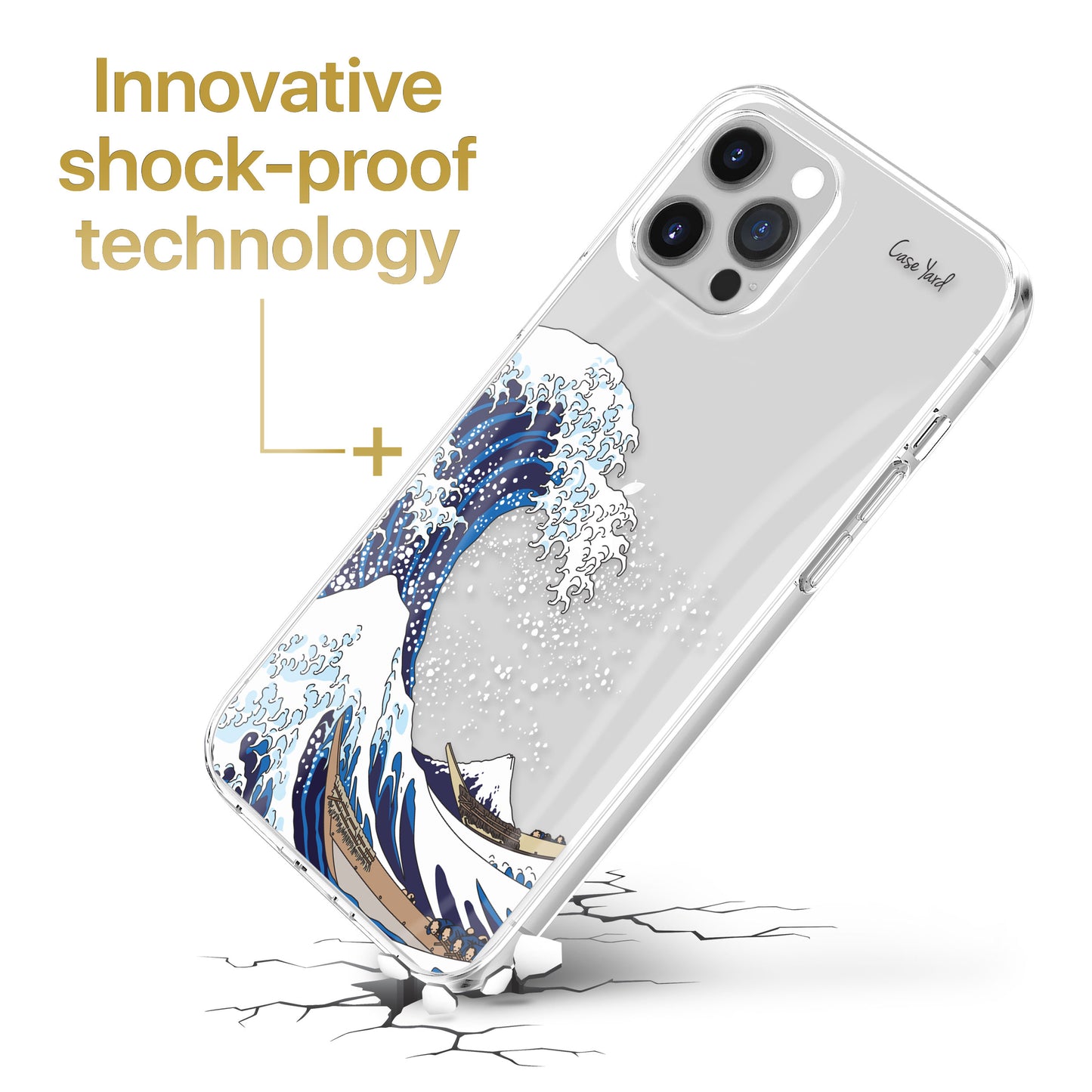 Kanagawa Wave TPU Clear Phone Case for iPhone & Samsung Phones