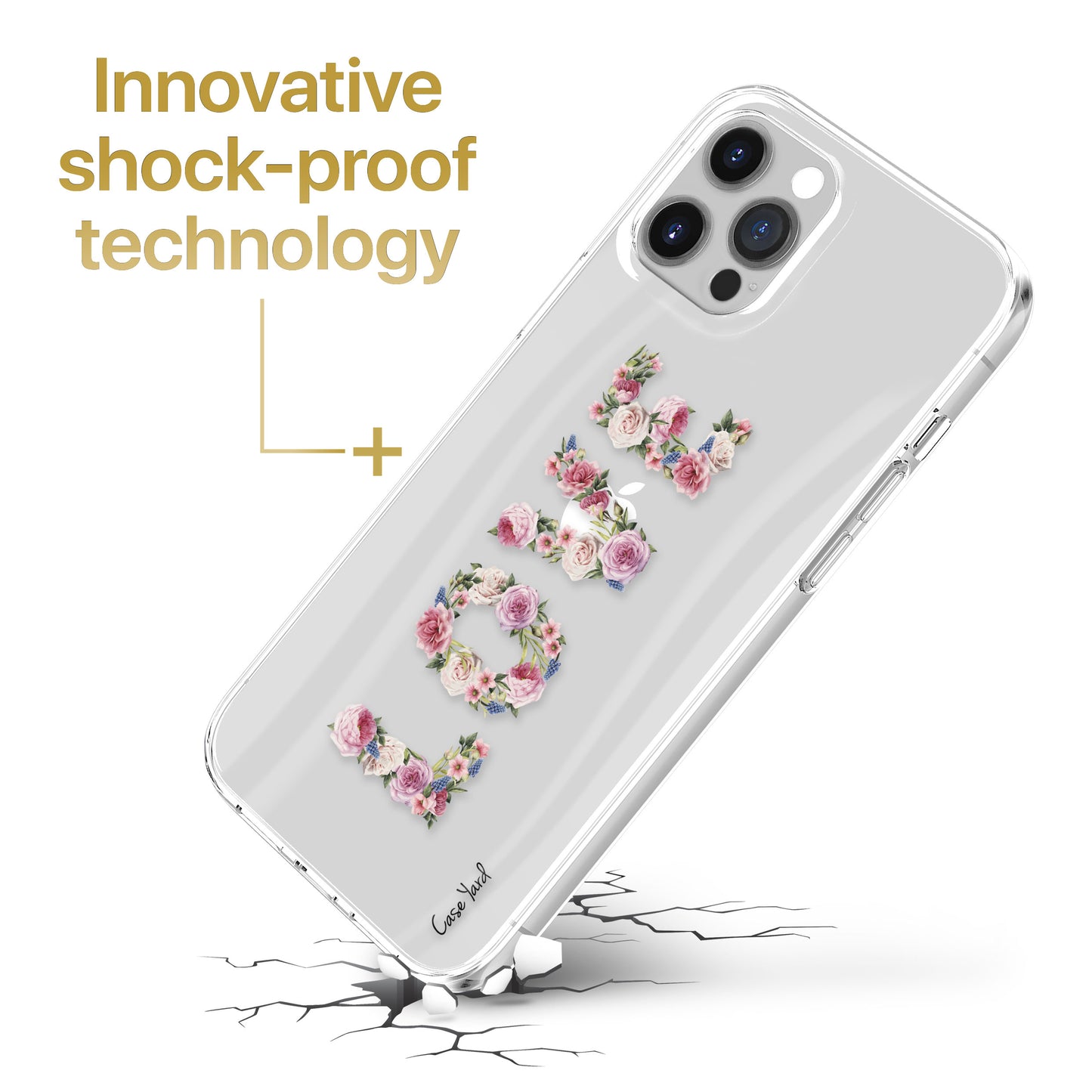 Love Flower TPU Clear Phone Case for iPhone & Samsung Phones