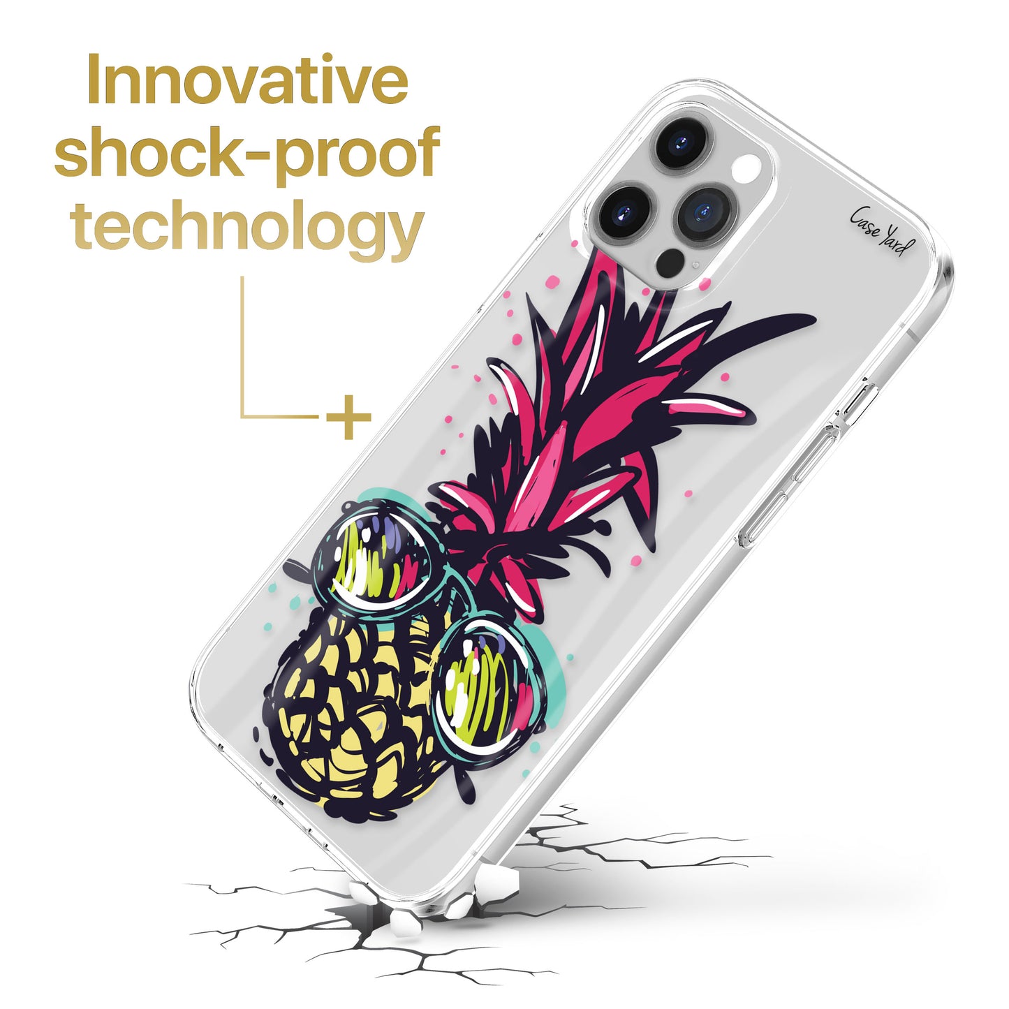 Pineapple in Paradise TPU Clear Phone Case for iPhone & Samsung Phones