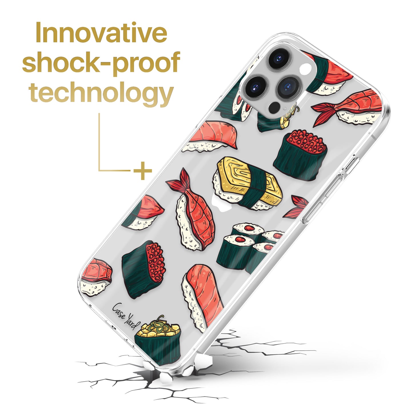 Sushi TPU Clear Phone Case for iPhone & Samsung Phones