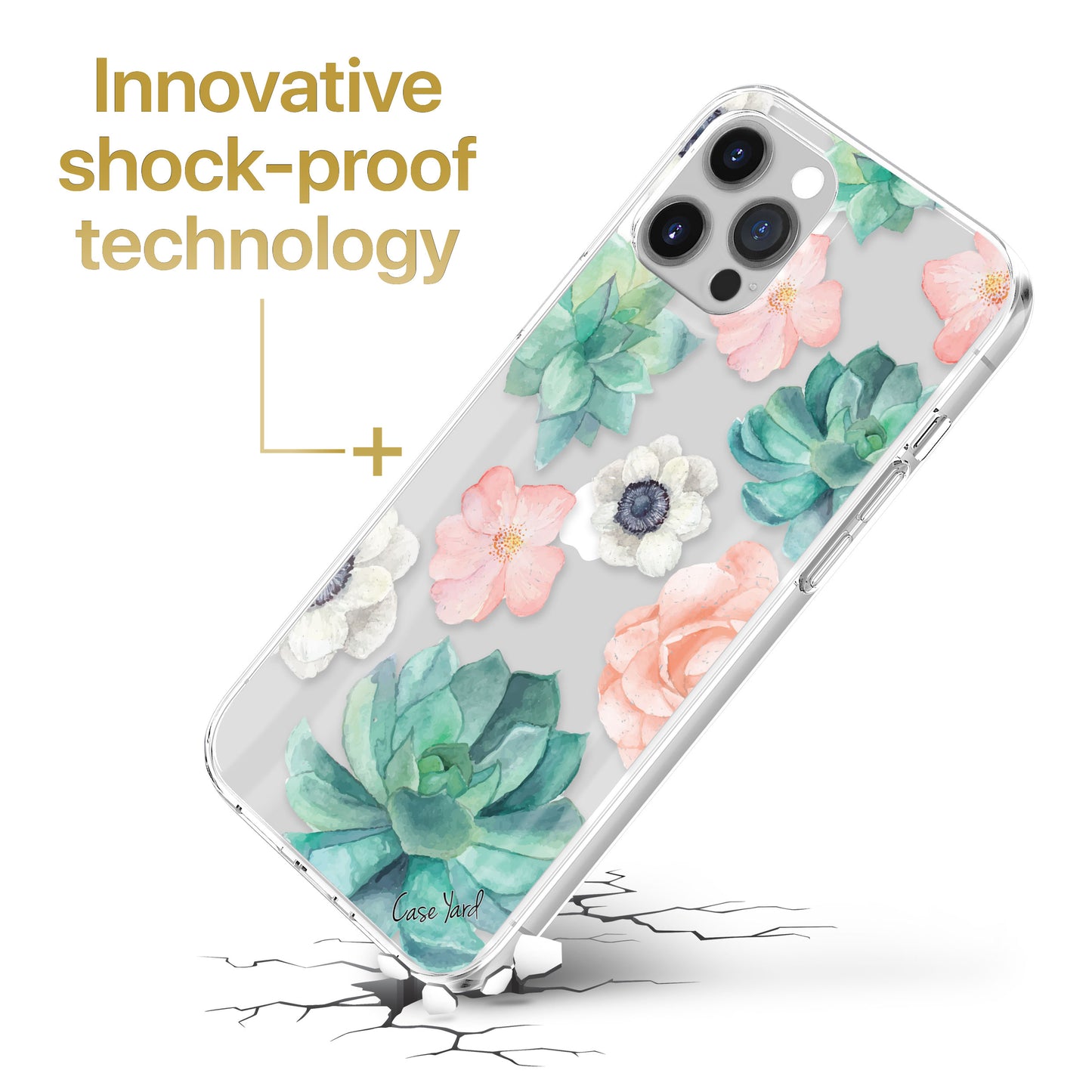 Tropical Flowers TPU Clear Phone Case for iPhone & Samsung Phones