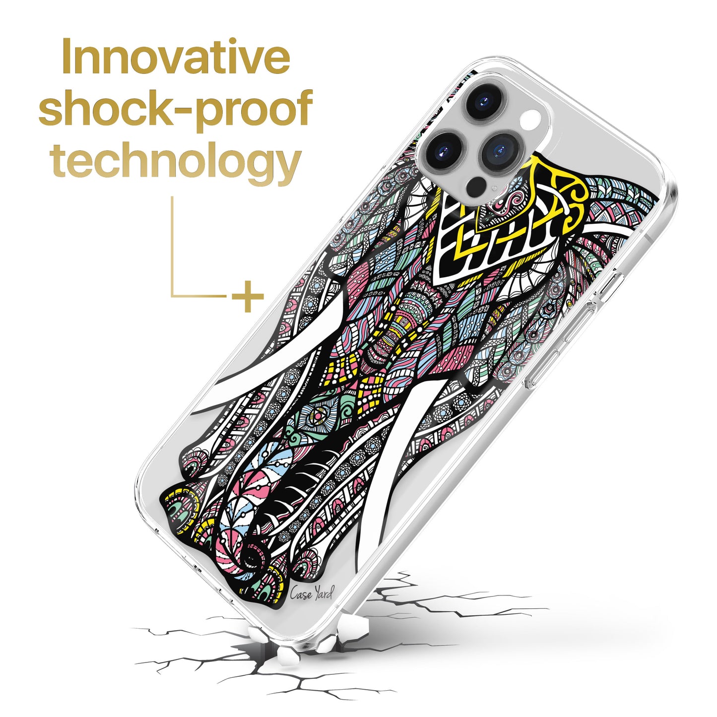Zen Elephant TPU Clear Phone Case for iPhone & Samsung Phones