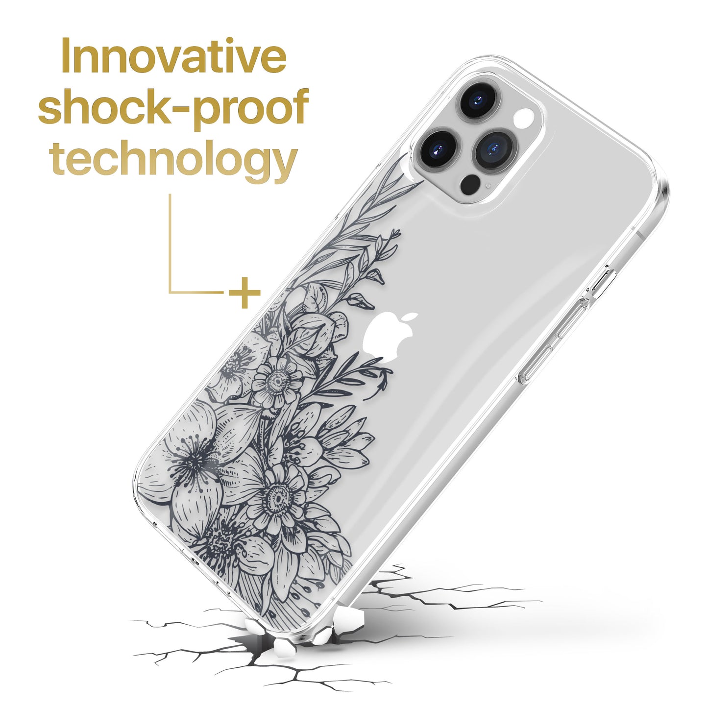 Garden Flowers TPU Clear Phone Case for iPhone & Samsung Phones