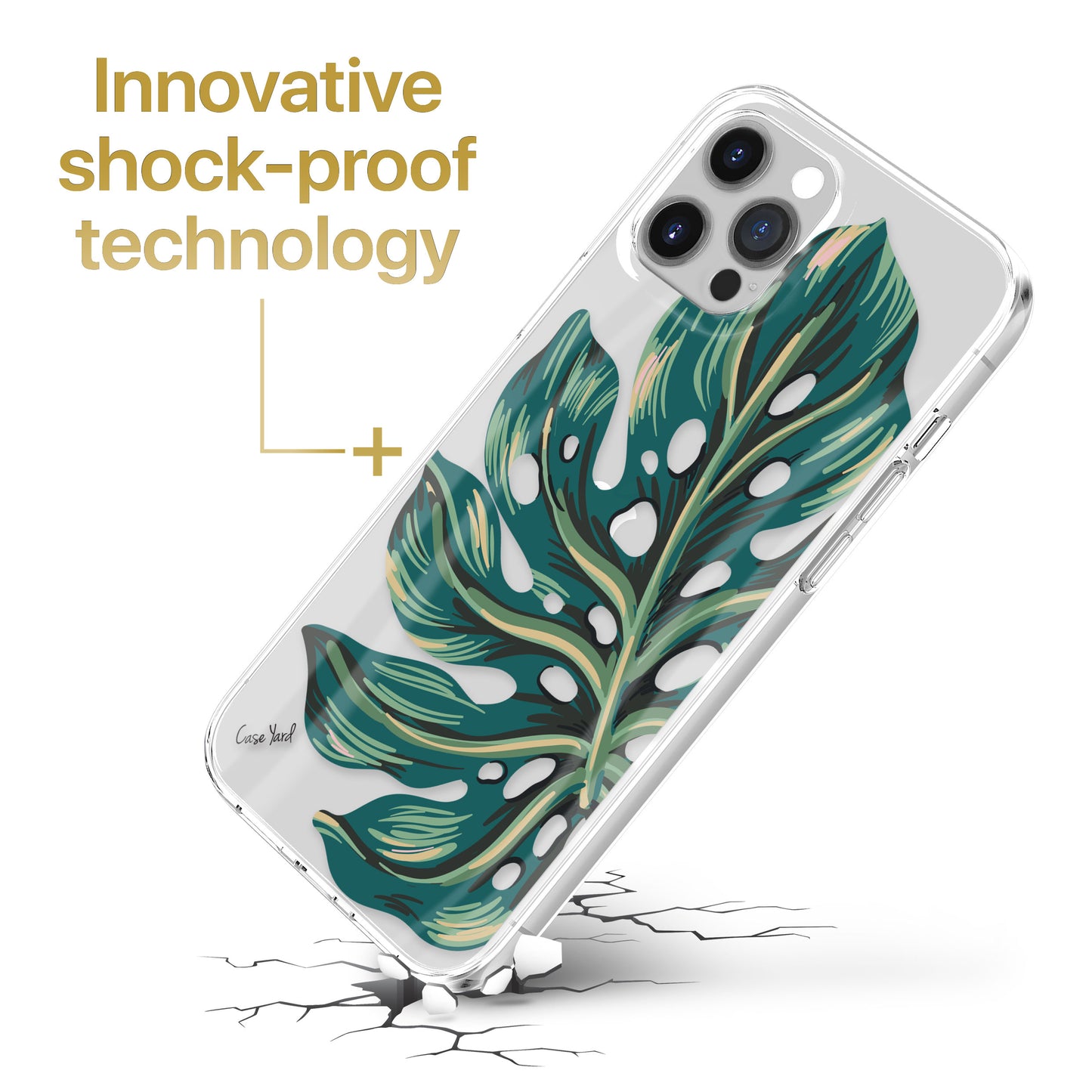 Monstera Leaf TPU Clear Phone Case for iPhone & Samsung Phones