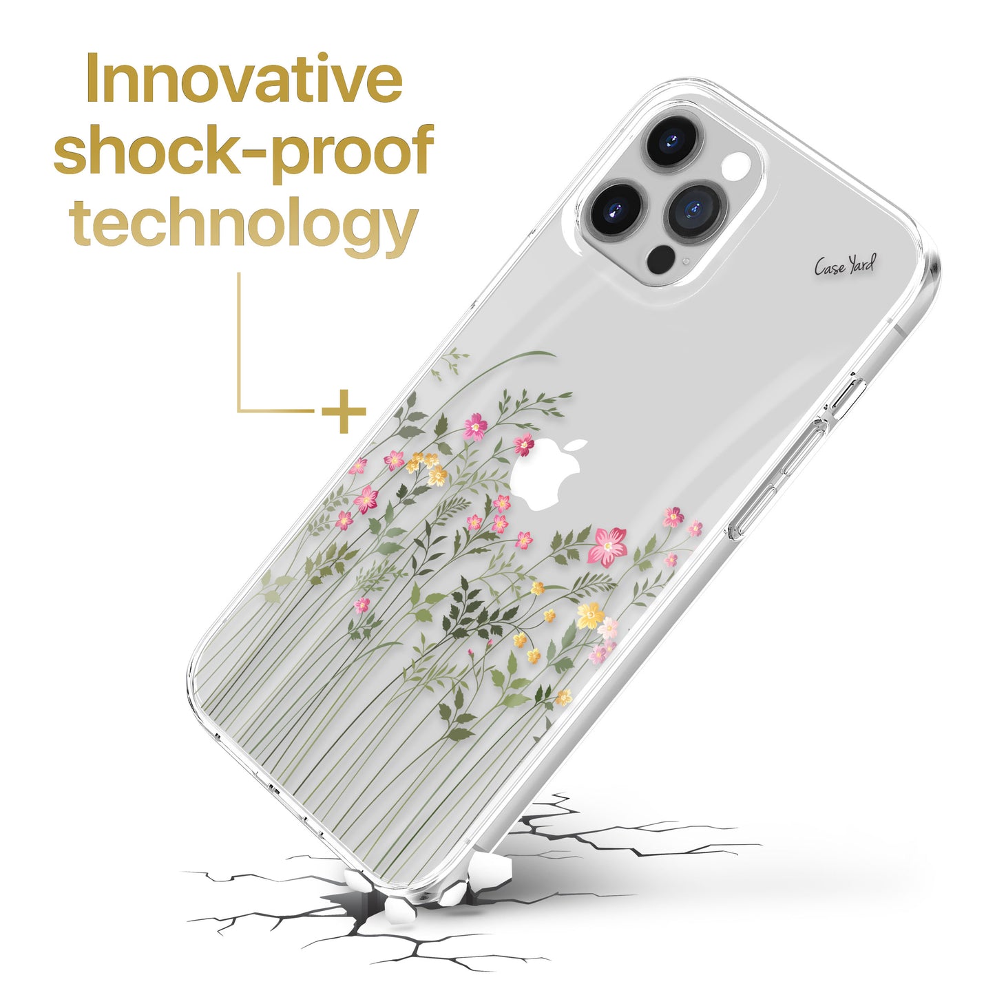 TPU Case Clear case with (Floral Flowers) Design for iPhone & Samsung Phones