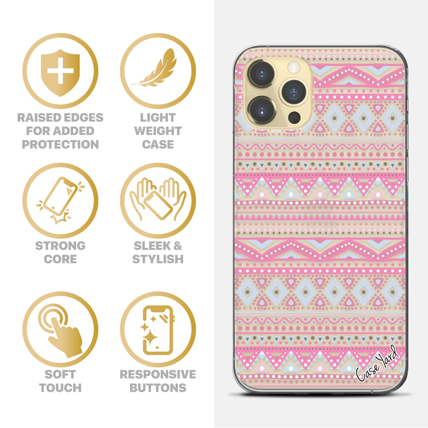 Intrible TPU Clear Phone Case for iPhone & Samsung Phones